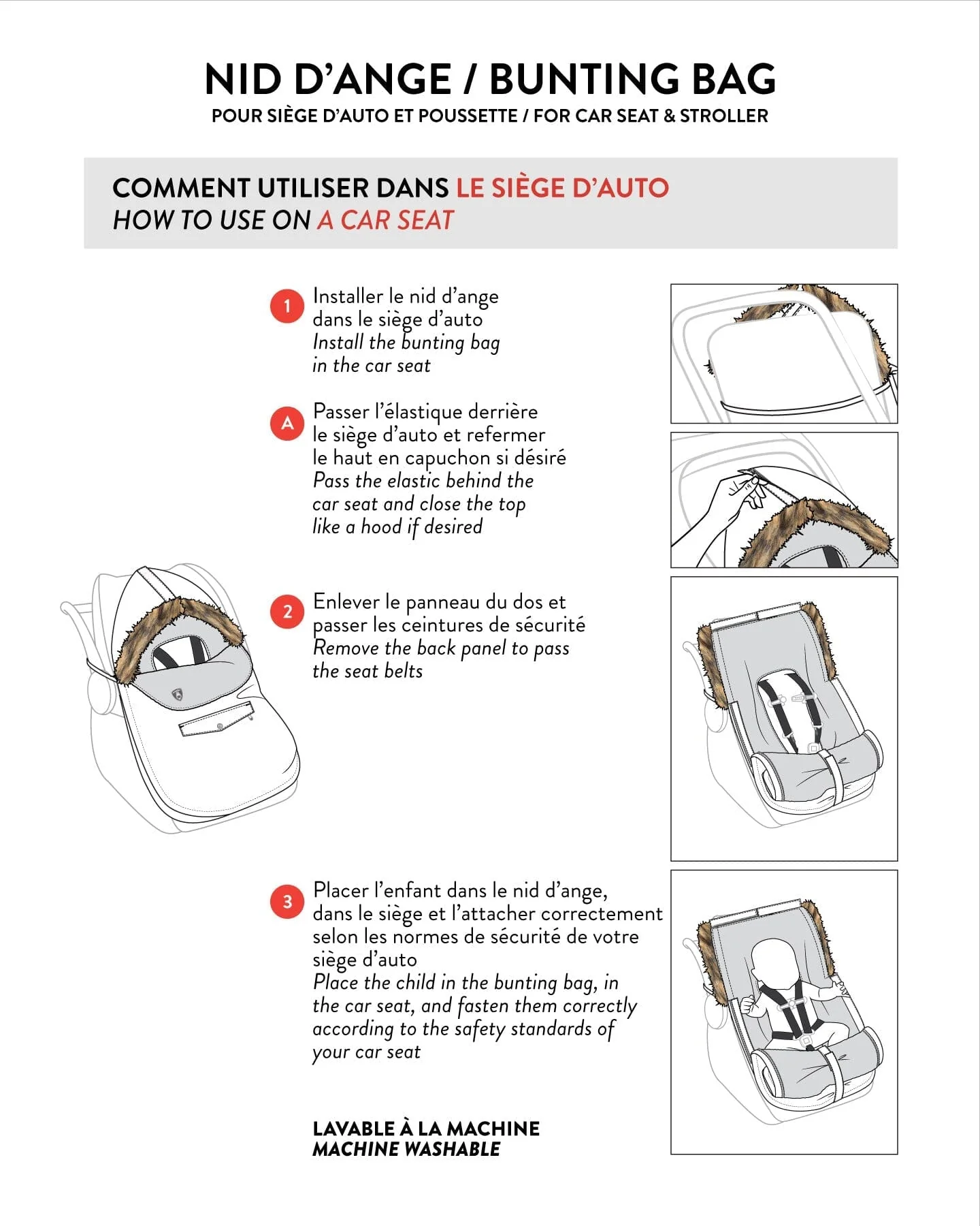 Bunting Bag Designed For Car Seat And Stroller Chanterelle - Deux par Deux