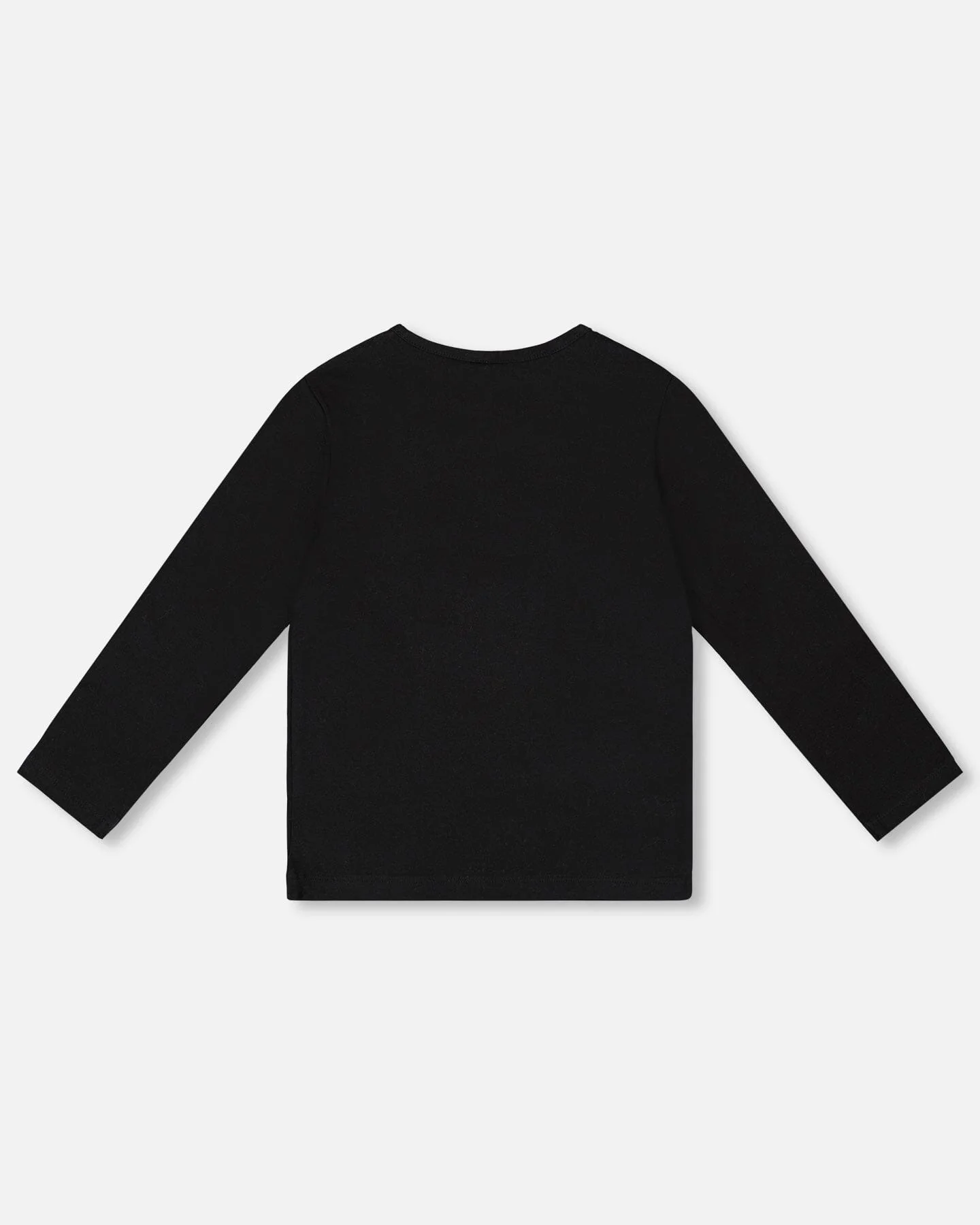 Organic Cotton T-Shirt Black With Dalmatian - Deux par Deux