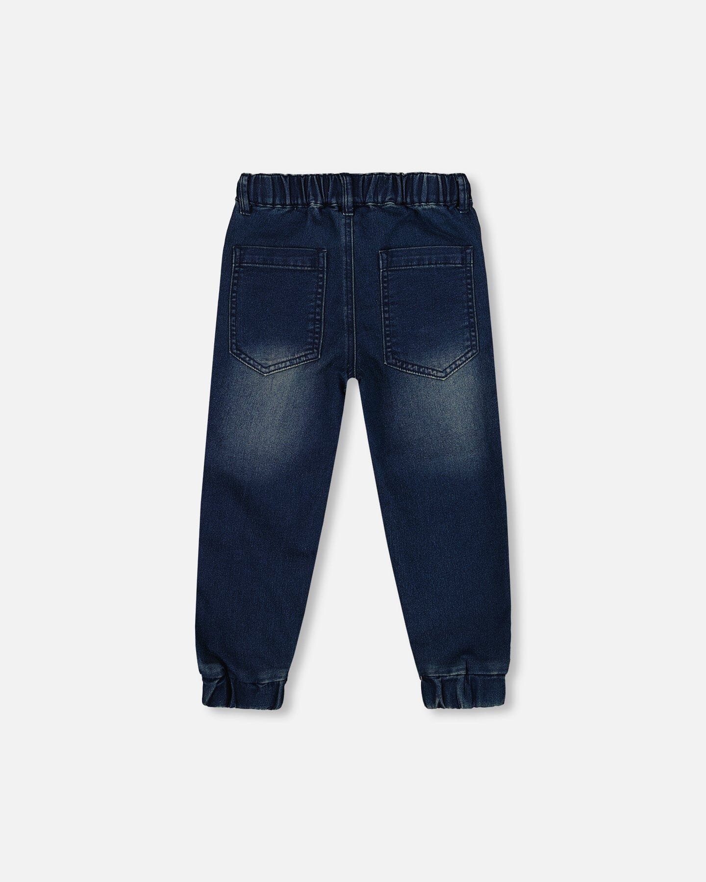 French Terry Jogger Pants Dark Blue Denim - Deux par Deux