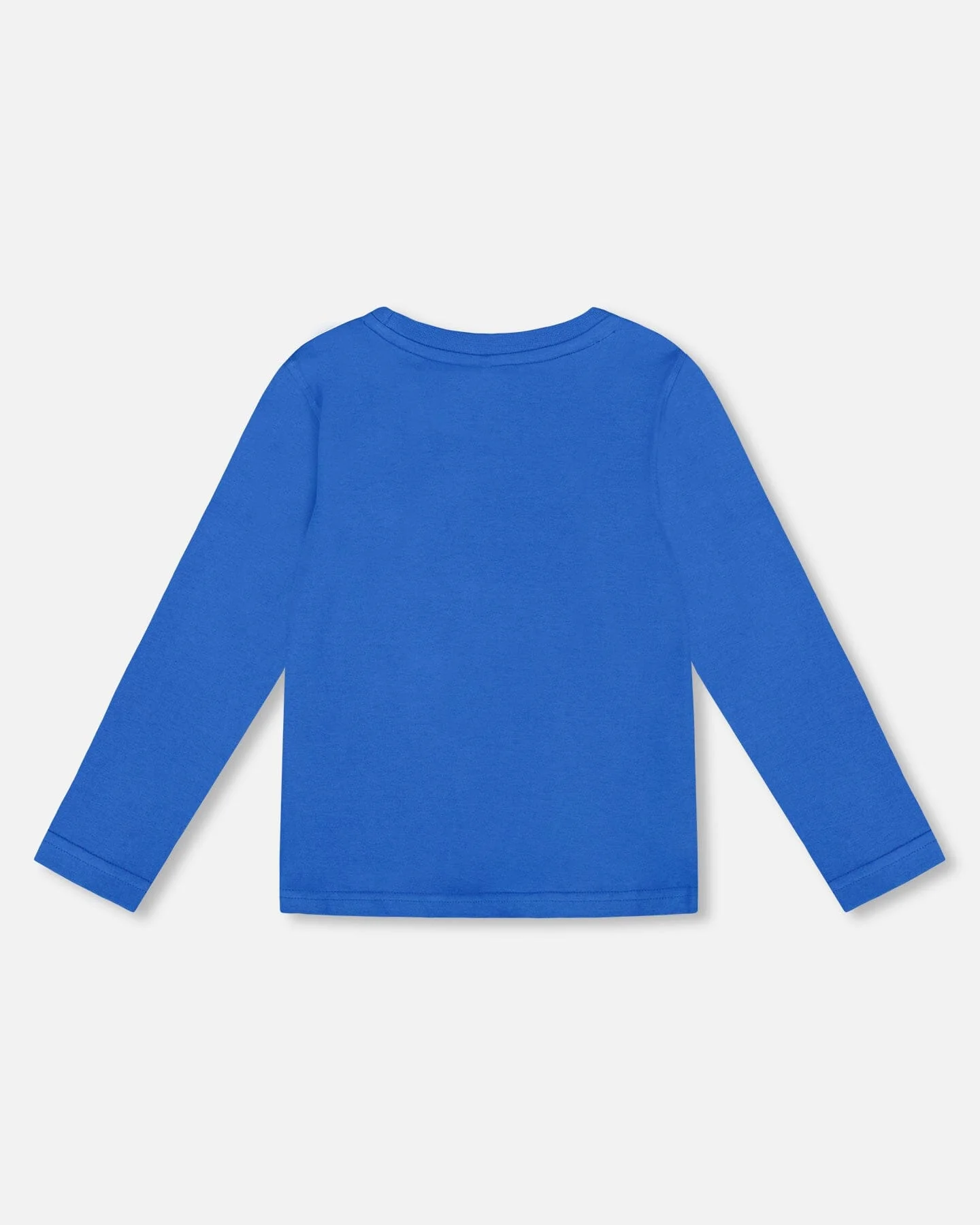 Long Sleeve Organic Cotton Jersey Tee Blue - Deux par Deux