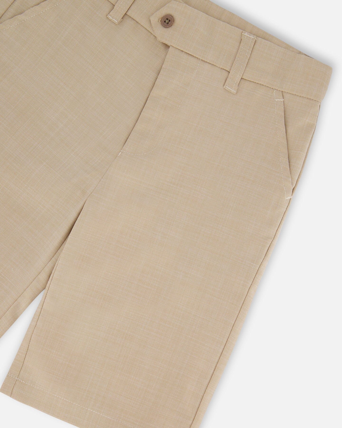 Slant Pocket Bermuda Shorts Light Taupe - Deux par Deux