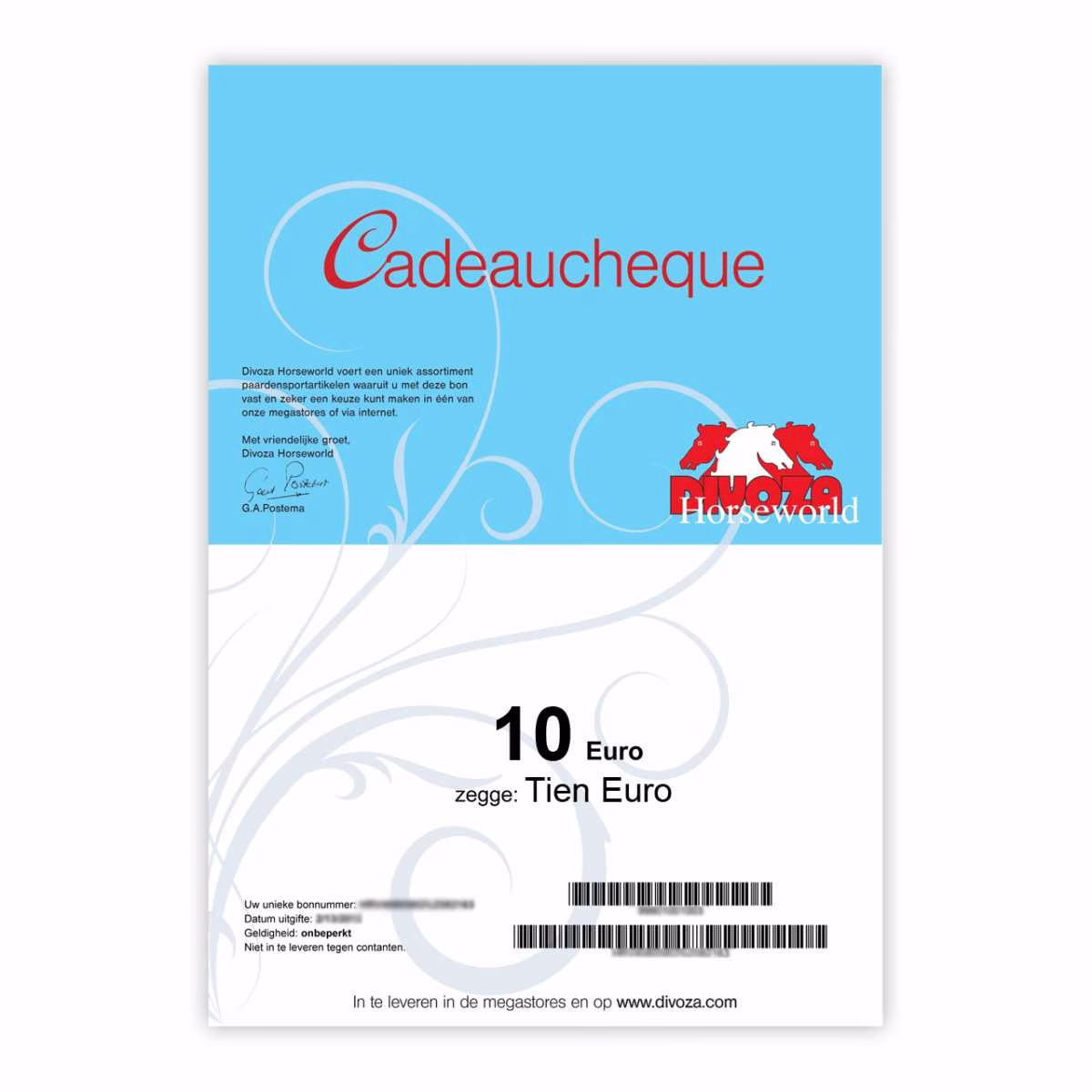 Divoza Gift Voucher 10 Euro