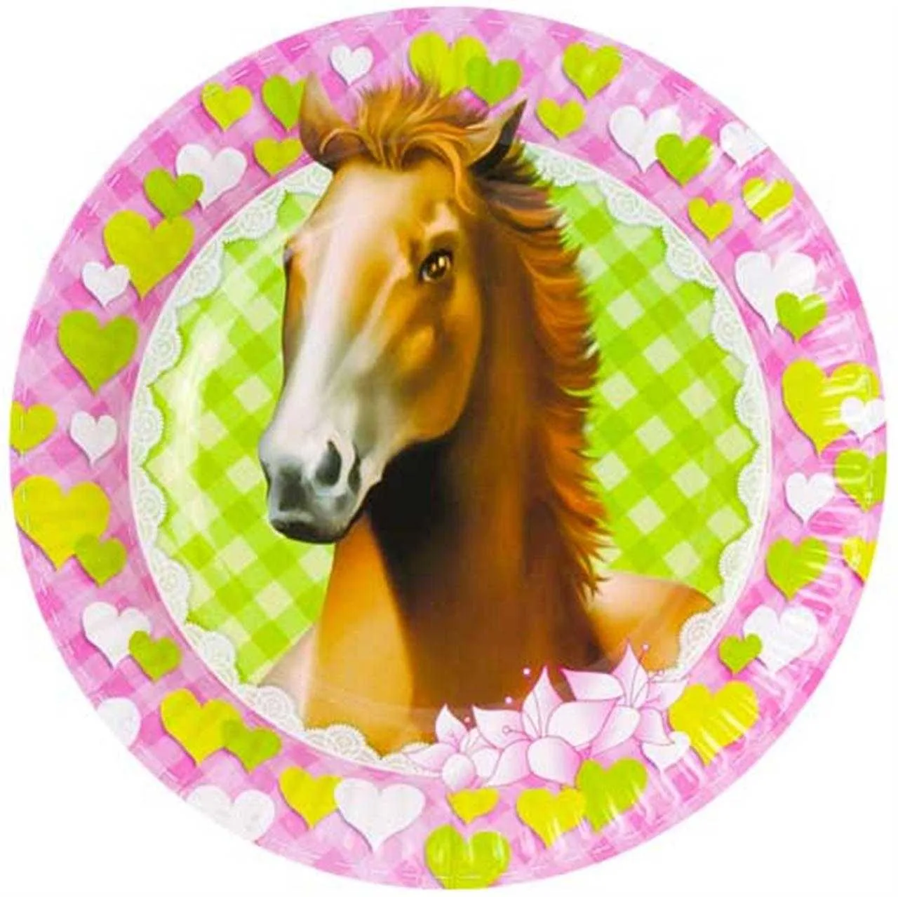 Party plates with horses