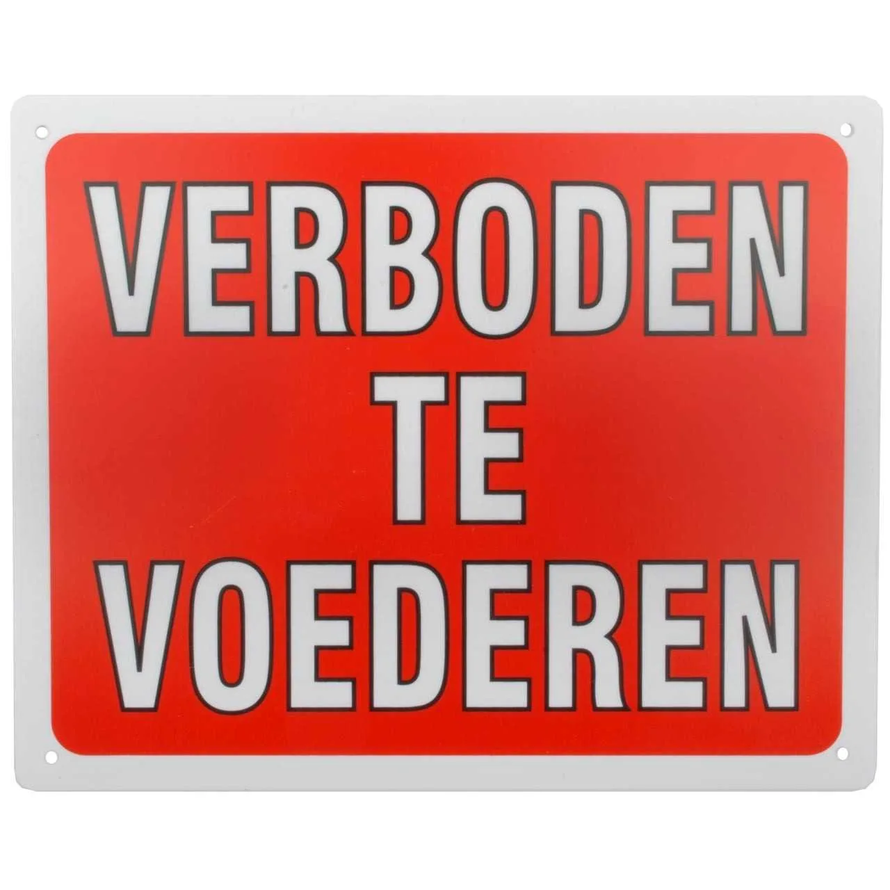 Sign: No feeding allowed