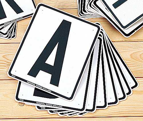 Dressage letters large 8 letters 20 x 25cm