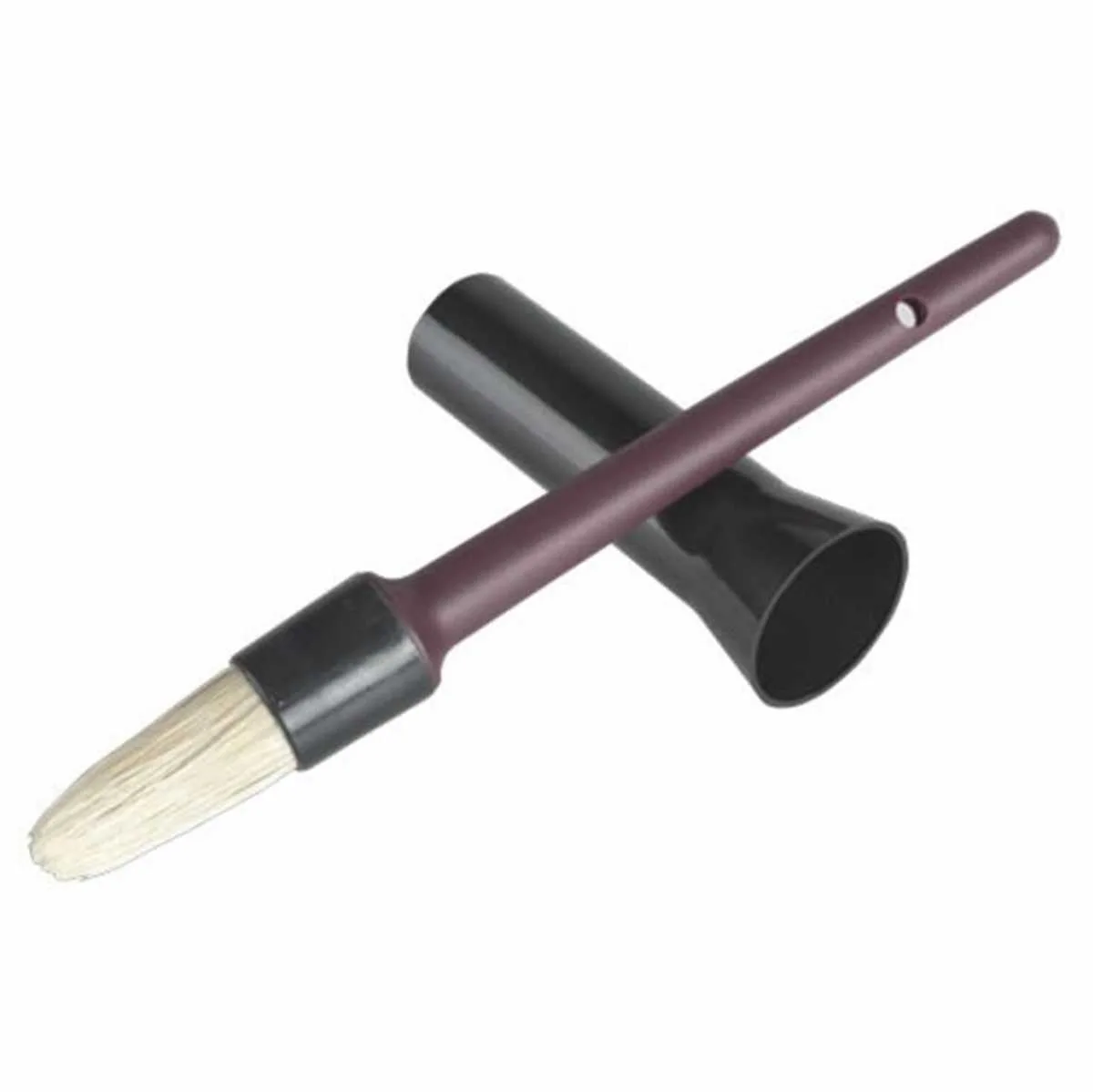 Hoof oil brush in holder