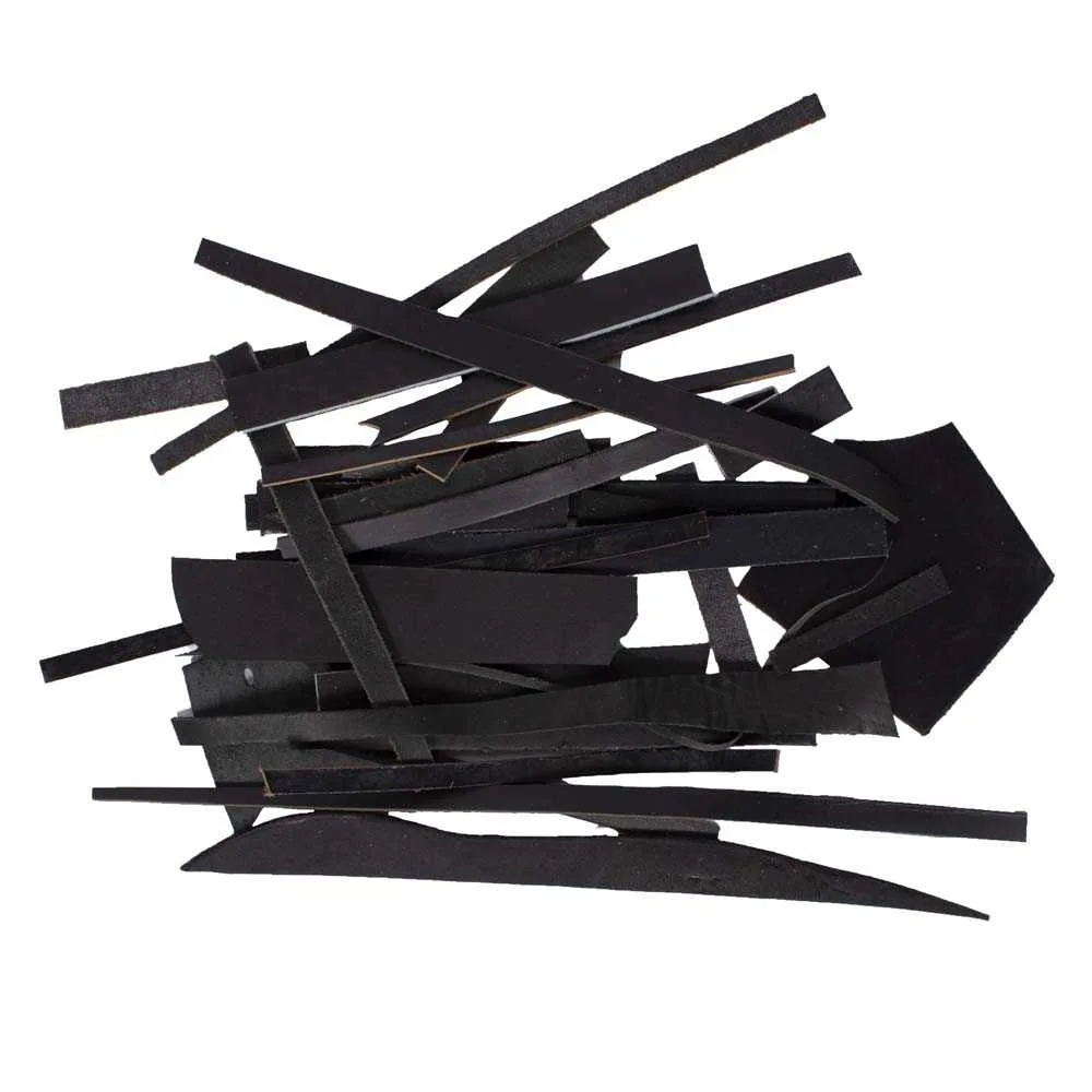 Leather strips, loose remnants from the saddlery.