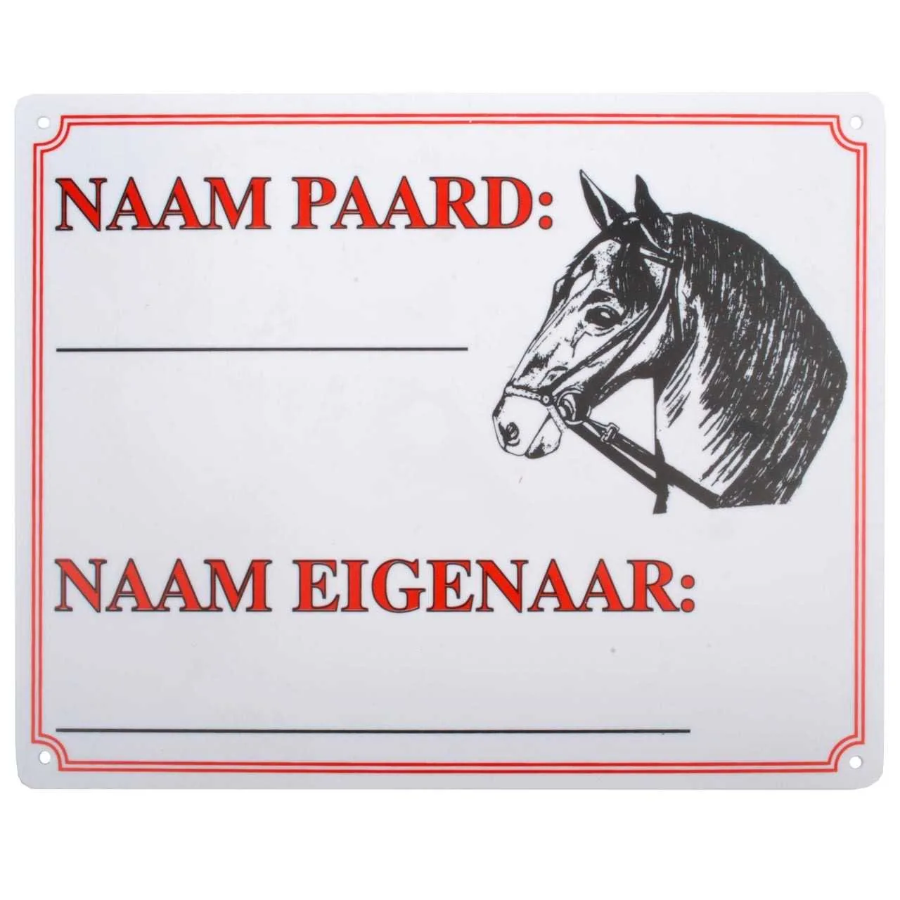 Board: horse name + picture