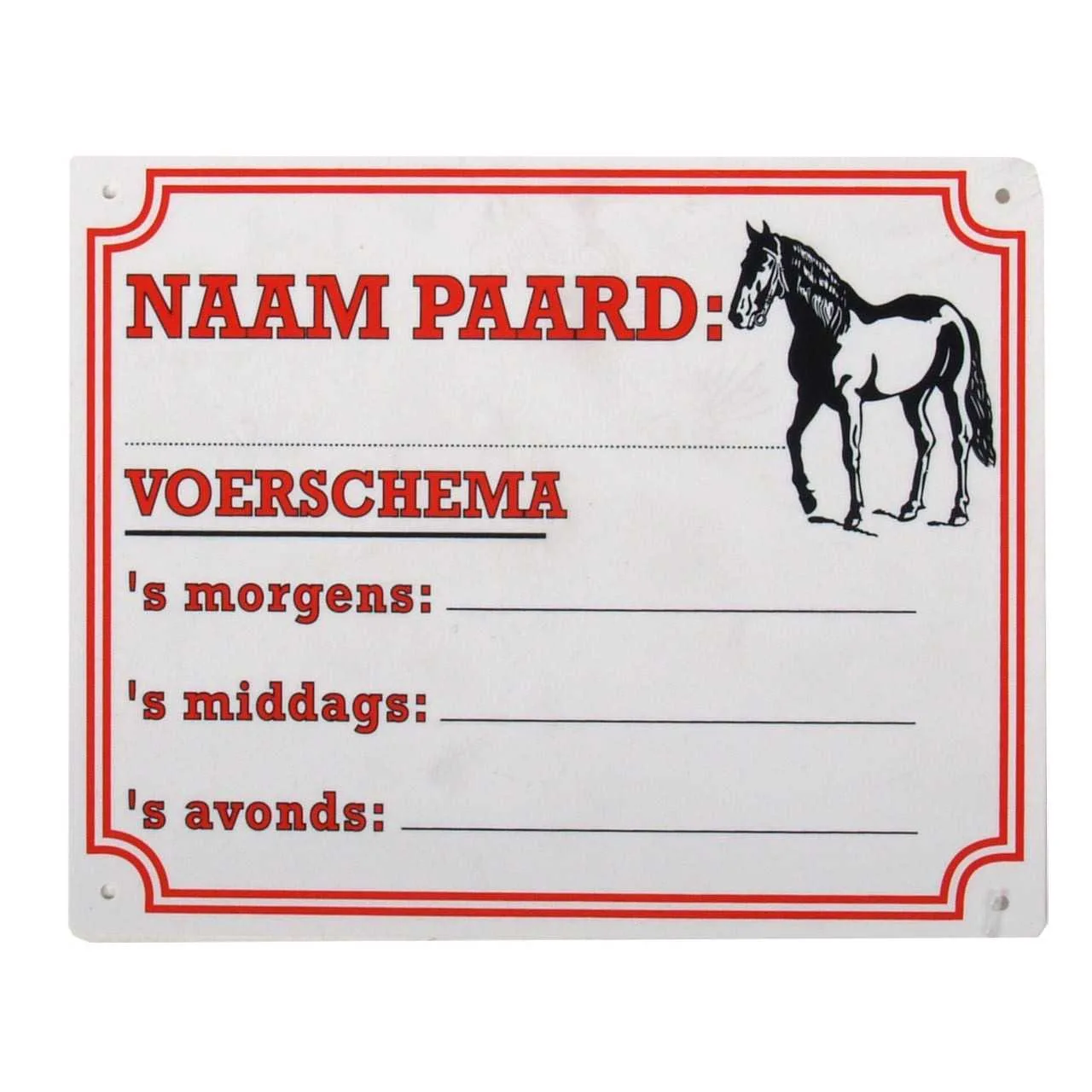 Board: horse/feeding schedule