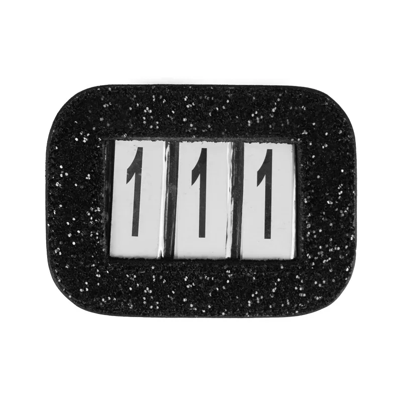 Horka Start number glitter black