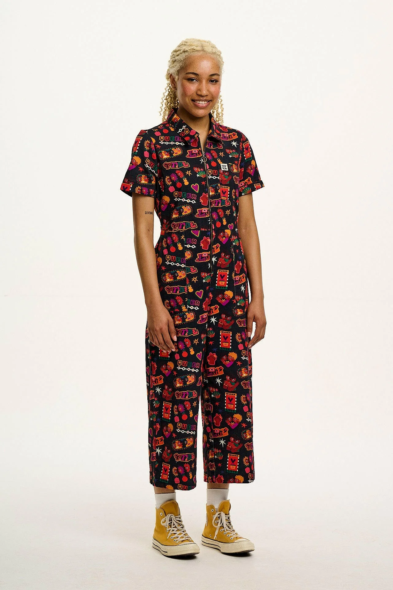 L.E. Ragan - Cotton Jumpsuit in Artist Print by Amanda Lobos