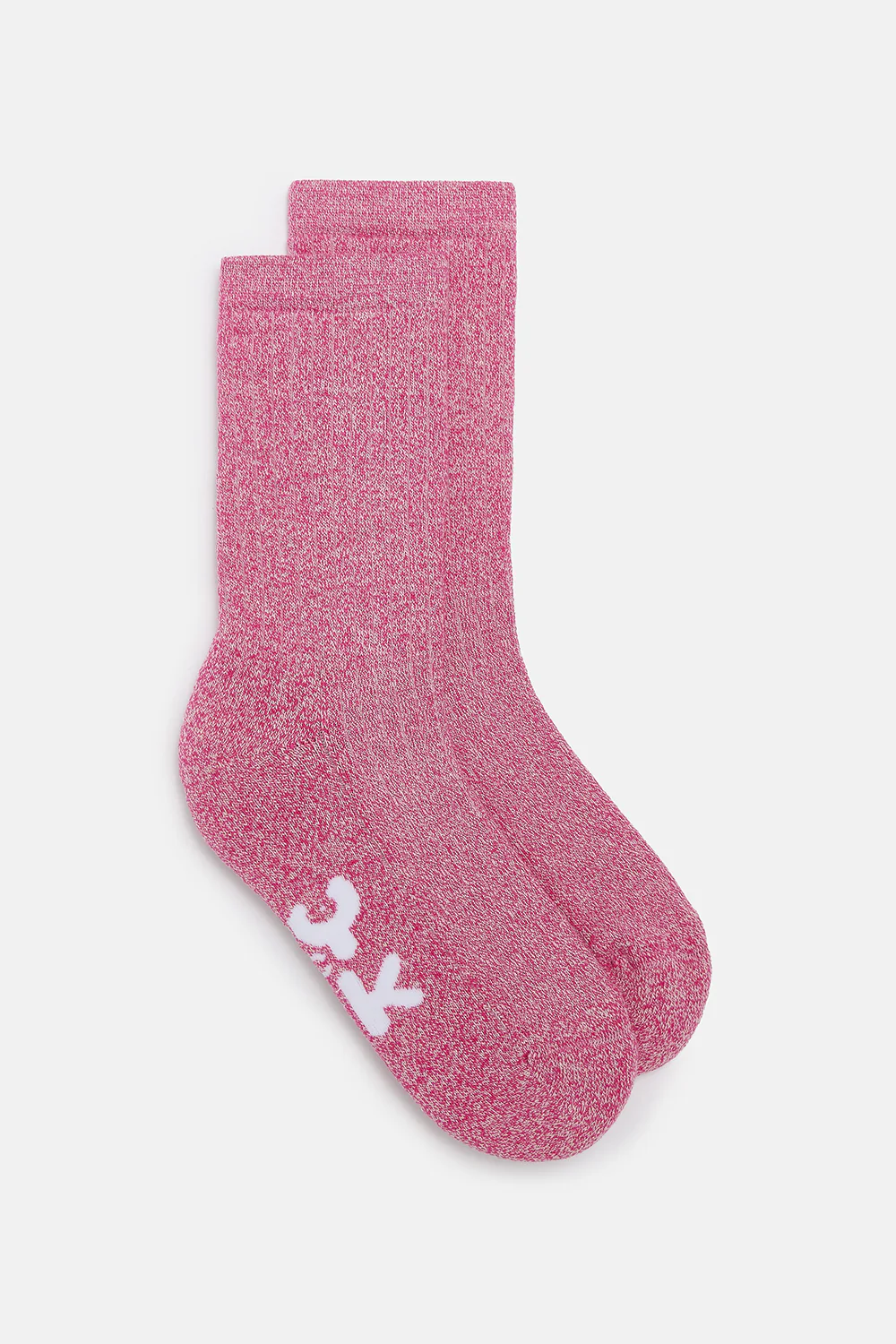 Sienna - Thick Cotton socks in Dark Pink Marl