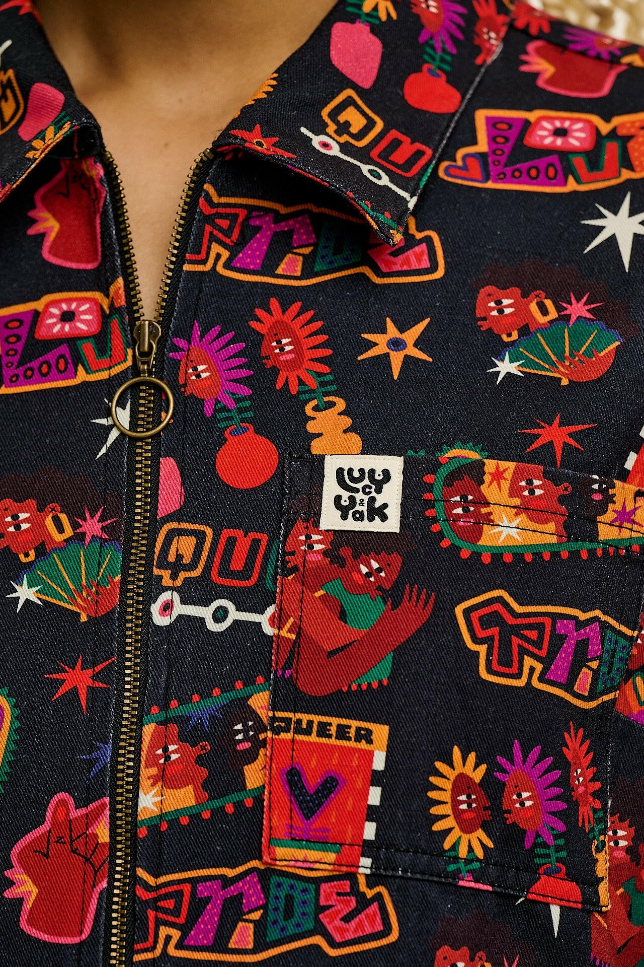 L.E. Ragan - Cotton Jumpsuit in Artist Print by Amanda Lobos