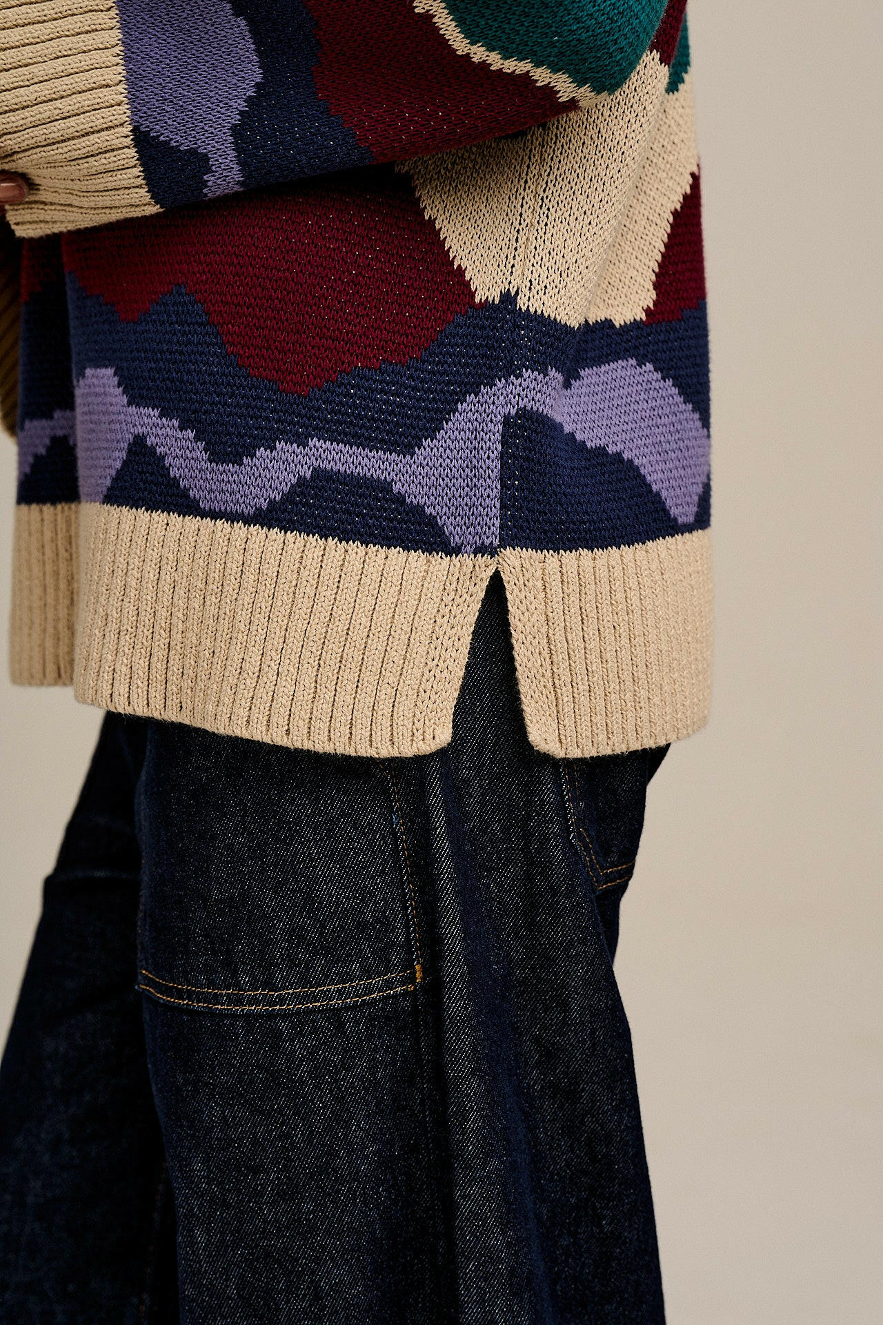 Amari - Oversized Knitted Jumper in Ethereal Landscape