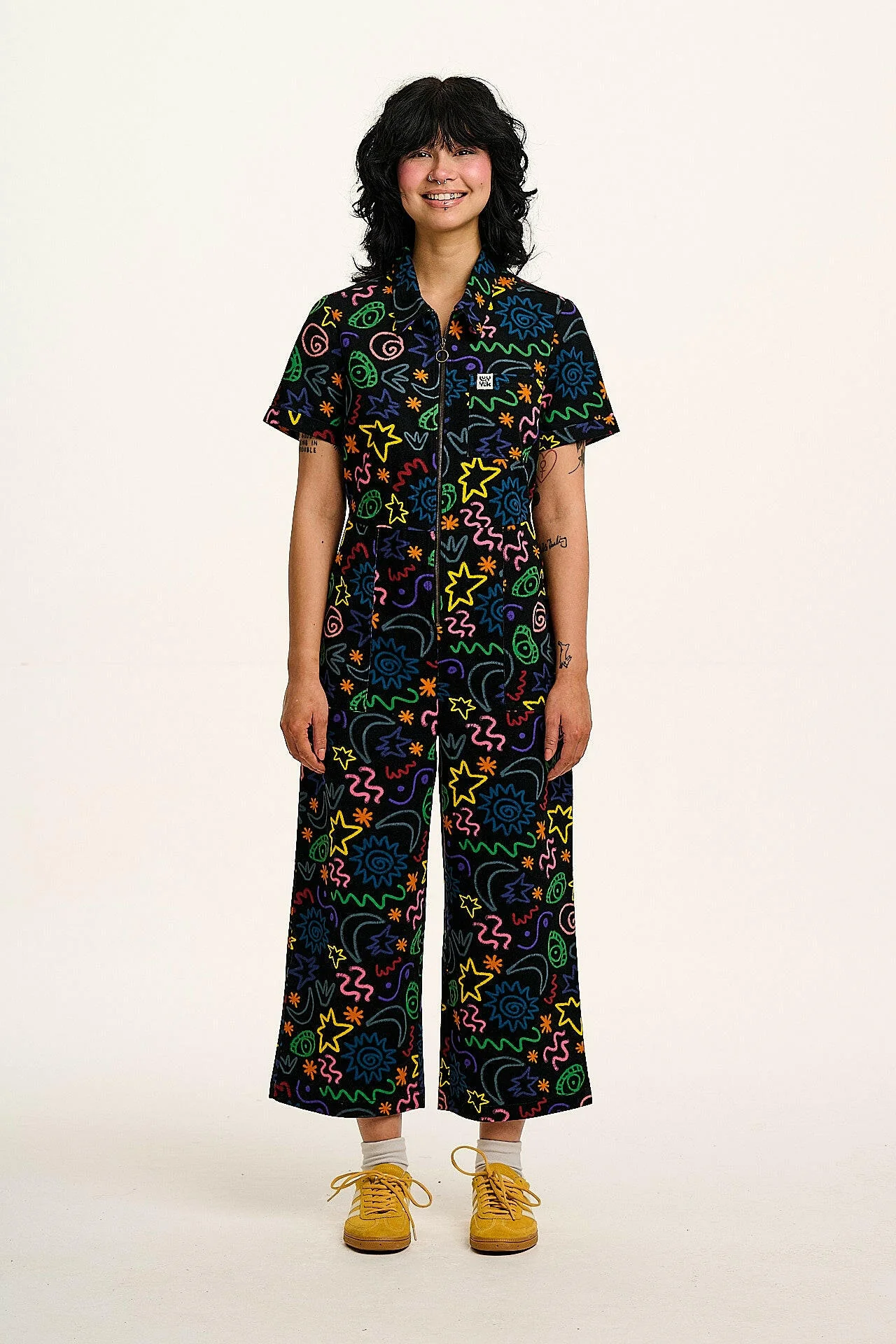 Ragan - Cotton Jumpsuit in Apollo Print