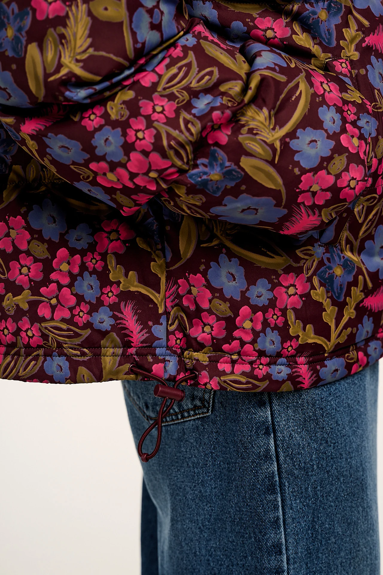 Paloma - Puffer Jacket in Grunge Ditsy Floral Print