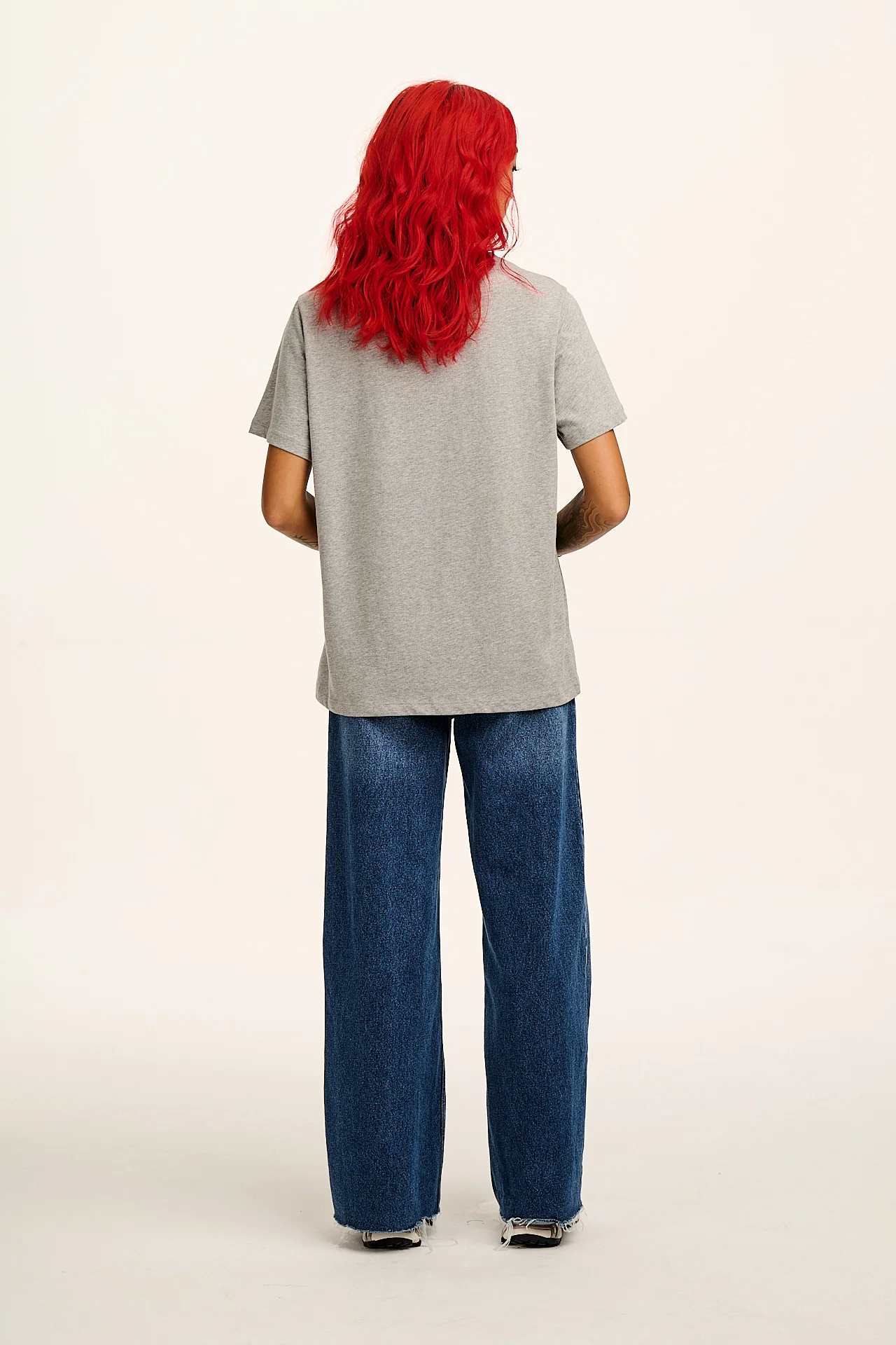 Denver - Cotton Tee in Grey Marl