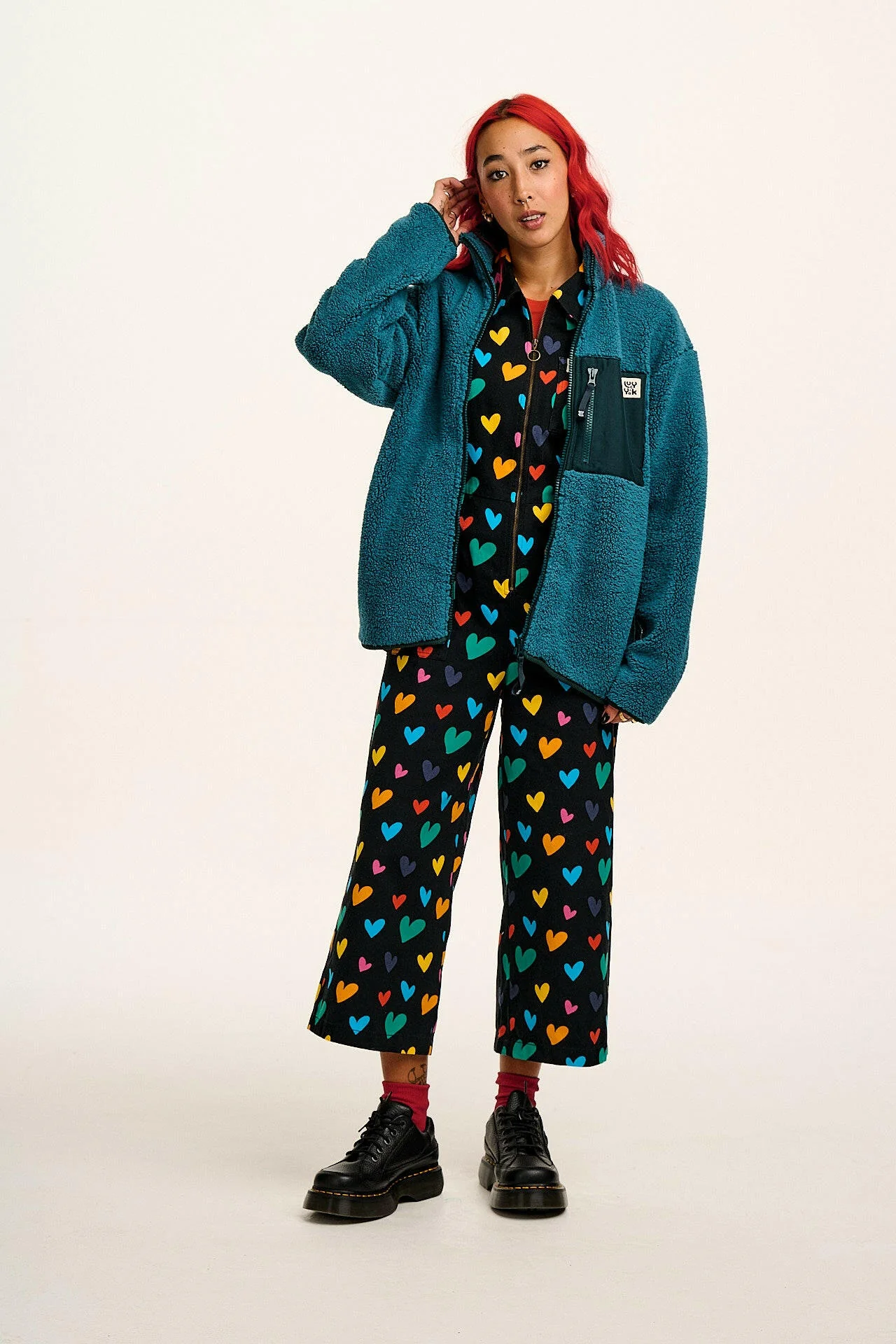 Ragan - Cotton Jumpsuit in Multi Cupid Print