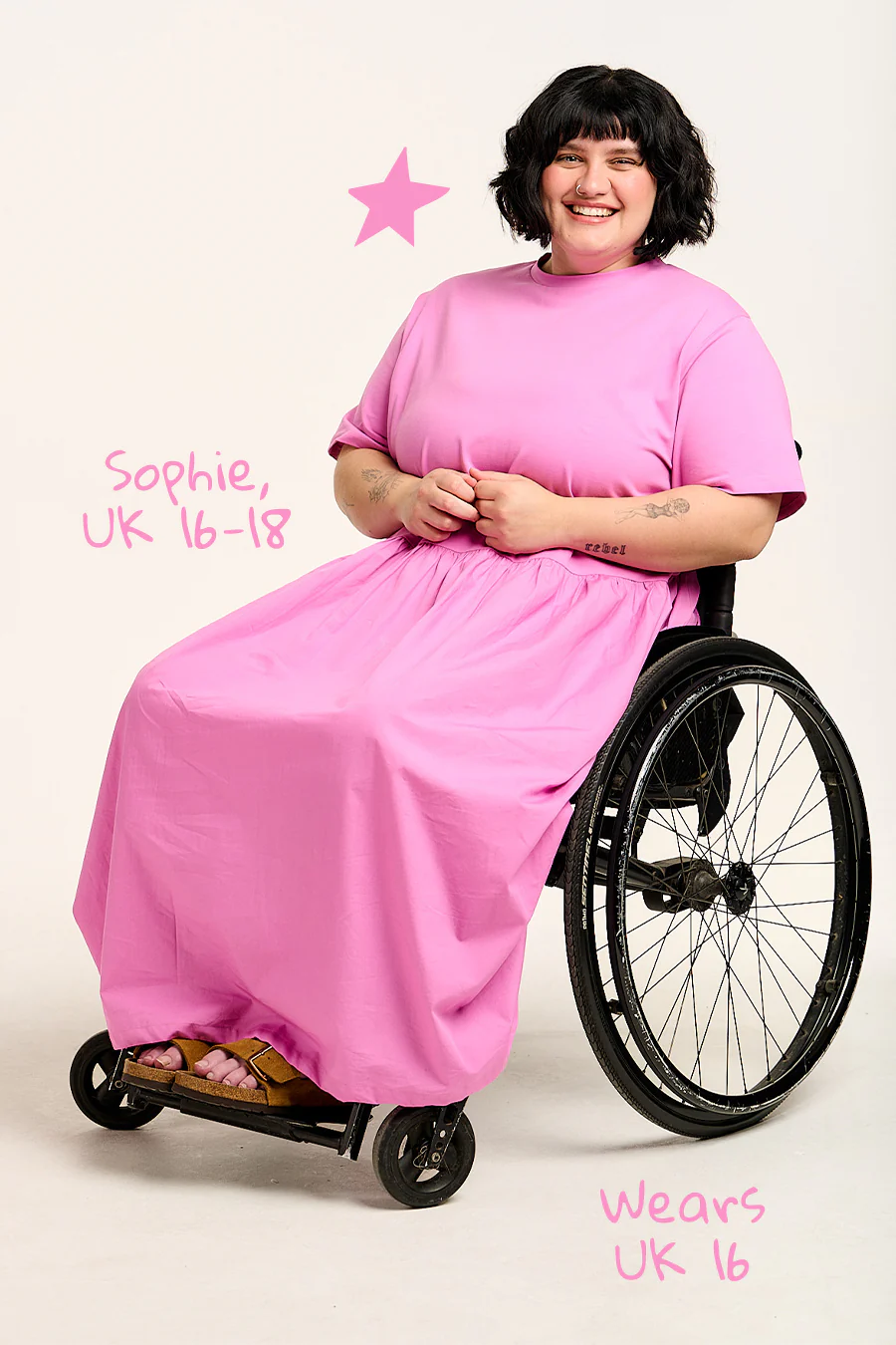 Georgia - Midi Dress in Pink