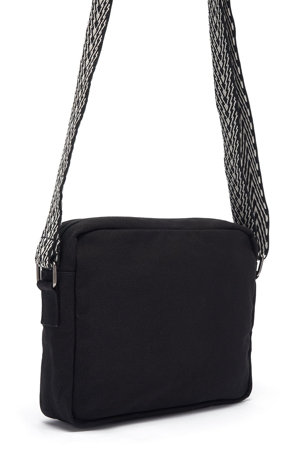 Dara - Cotton Crossbody Bag in Black