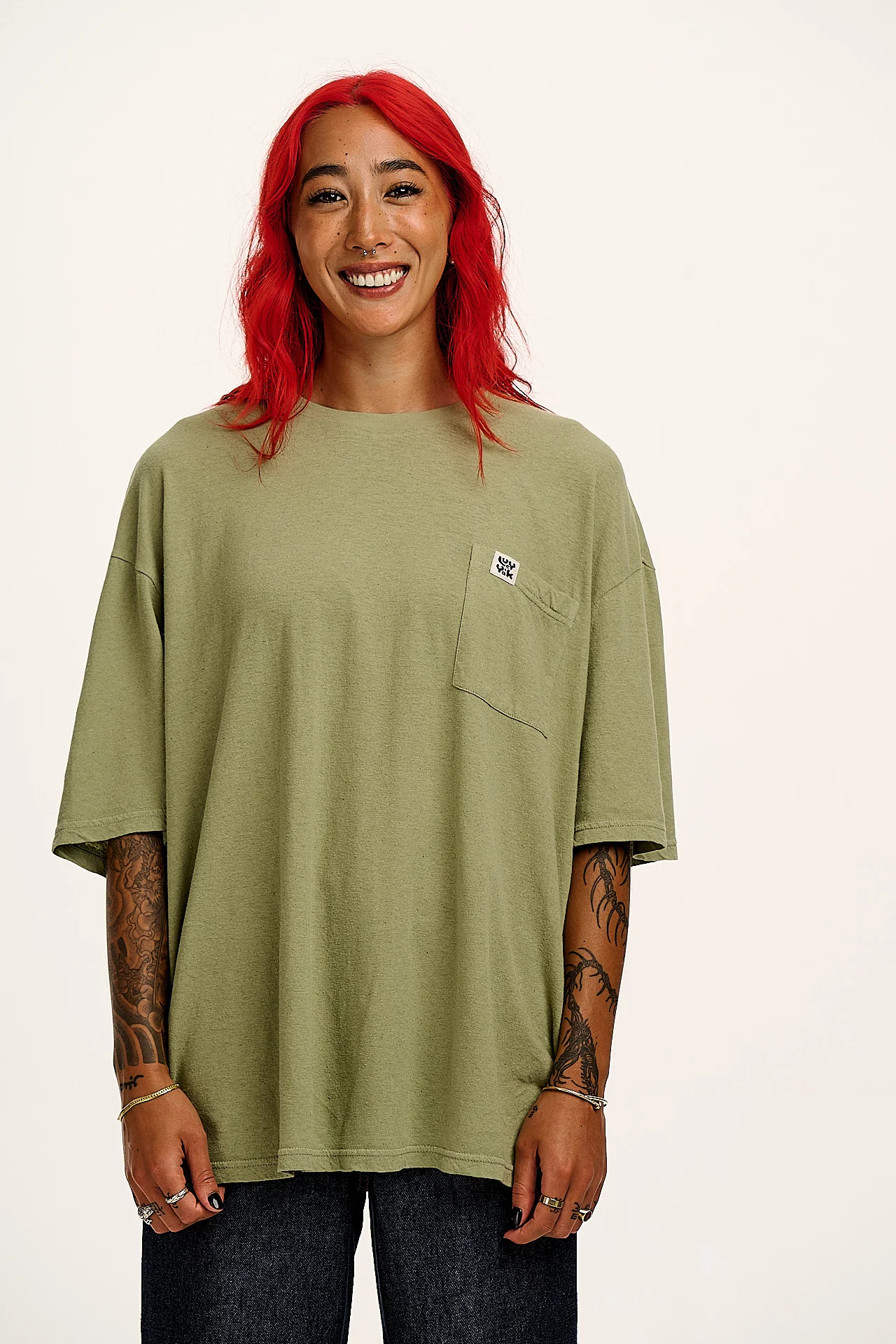 Toulon - Short Sleeve Pocket Tee in Sage Green