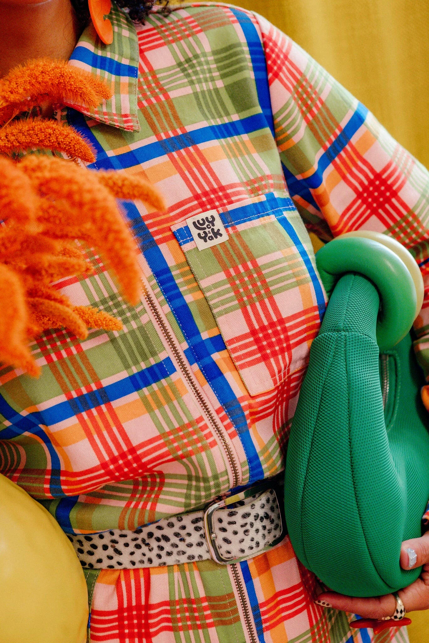 Tavira - Cotton Long Sleeve Jumpsuit in Kitchen Check