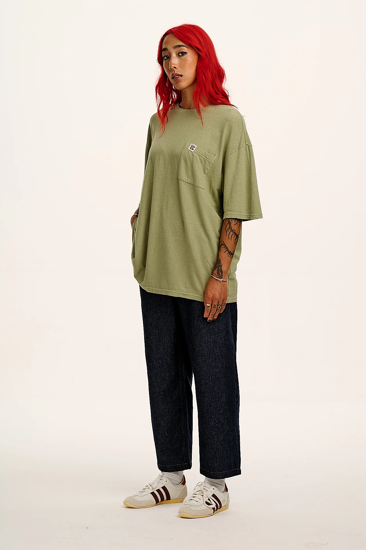 Toulon - Short Sleeve Pocket Tee in Sage Green