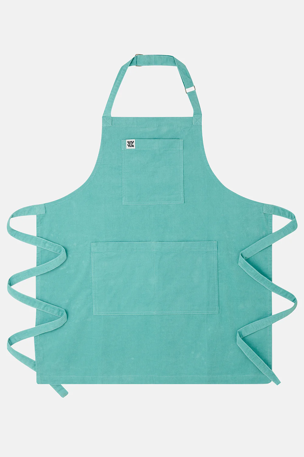 Ada - Midweight Corduroy Apron in Jade Green