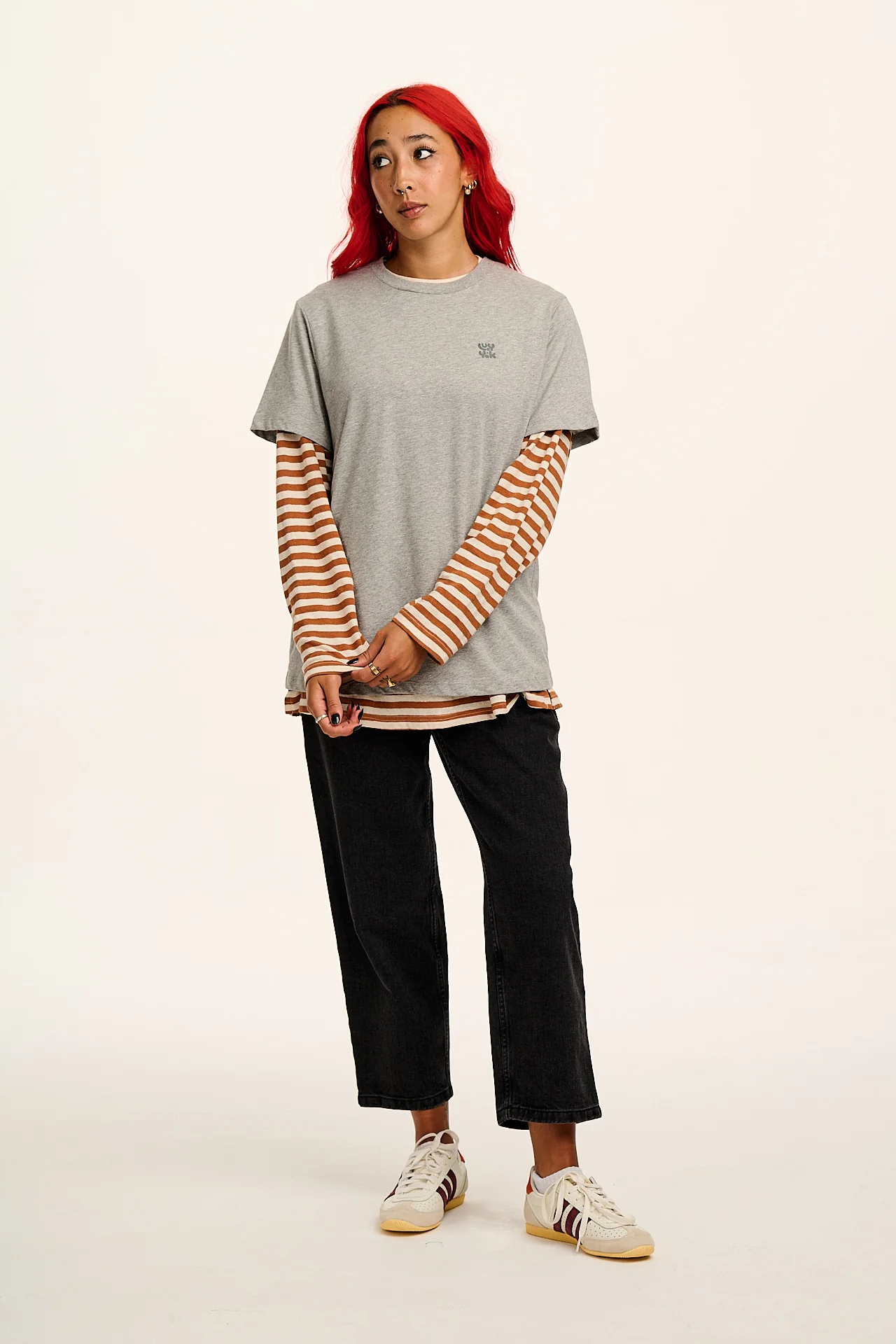 Denver - Cotton Tee in Grey Marl