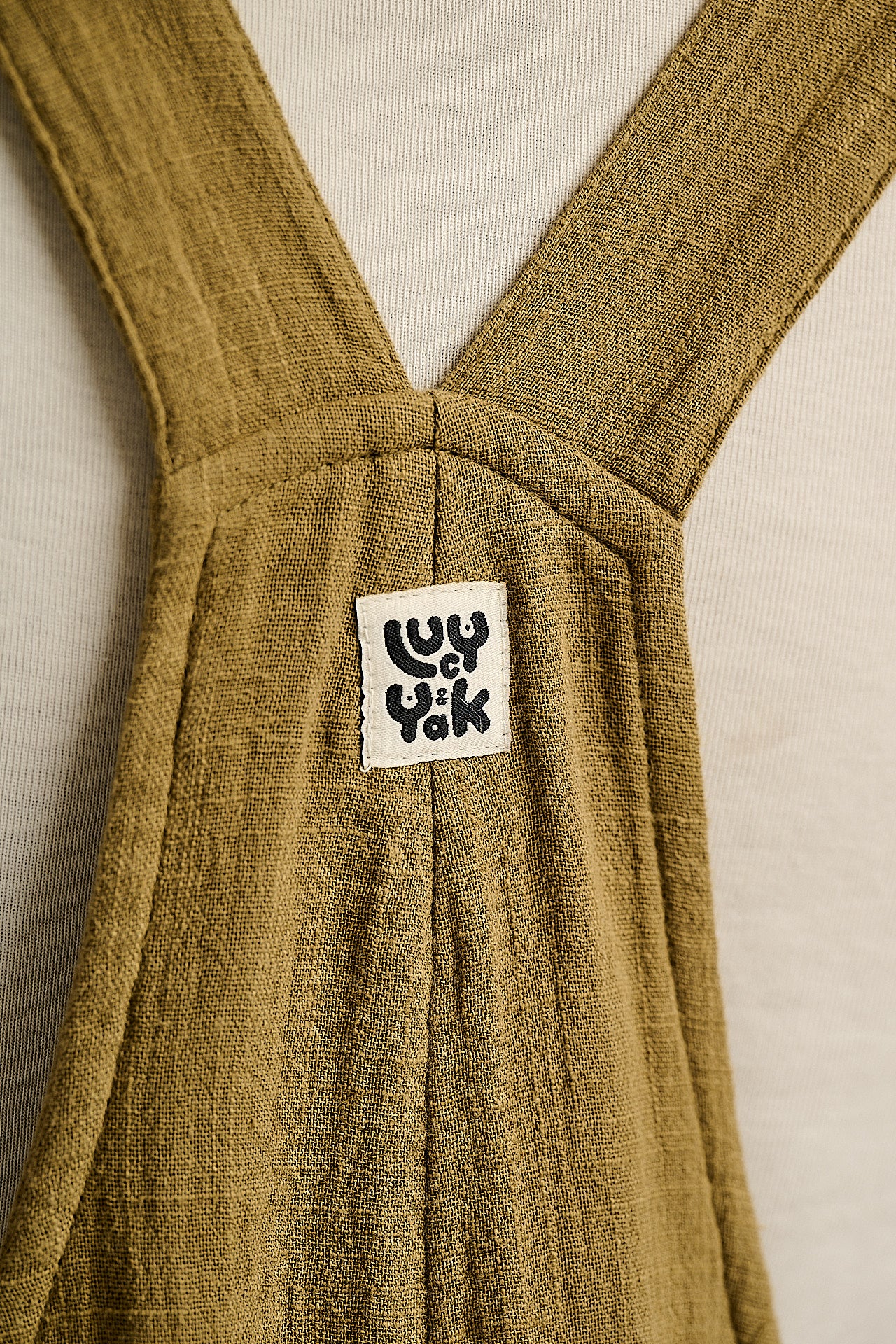 Rudy - Cotton Gauze Dungarees in Olive Green