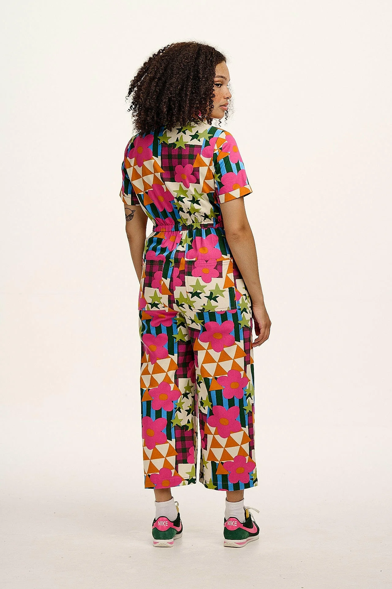 Ragan - Cotton Jumpsuit in Young at Heart Print