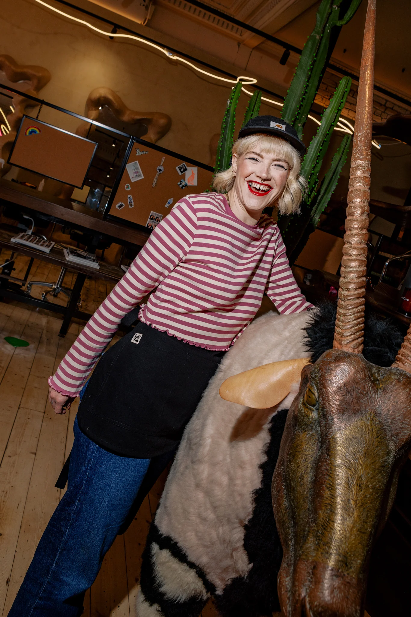 Millau - Midweight Cotton Waist Apron in Black