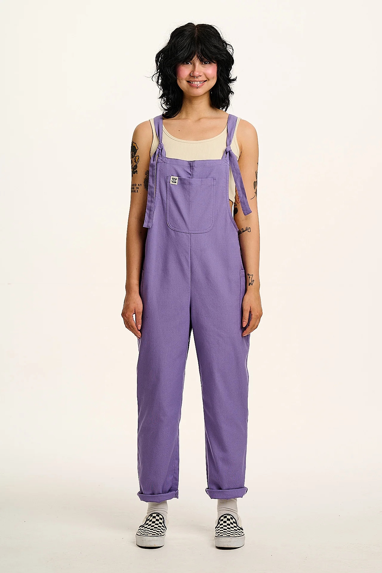 Una - Cotton Dungarees in Purple