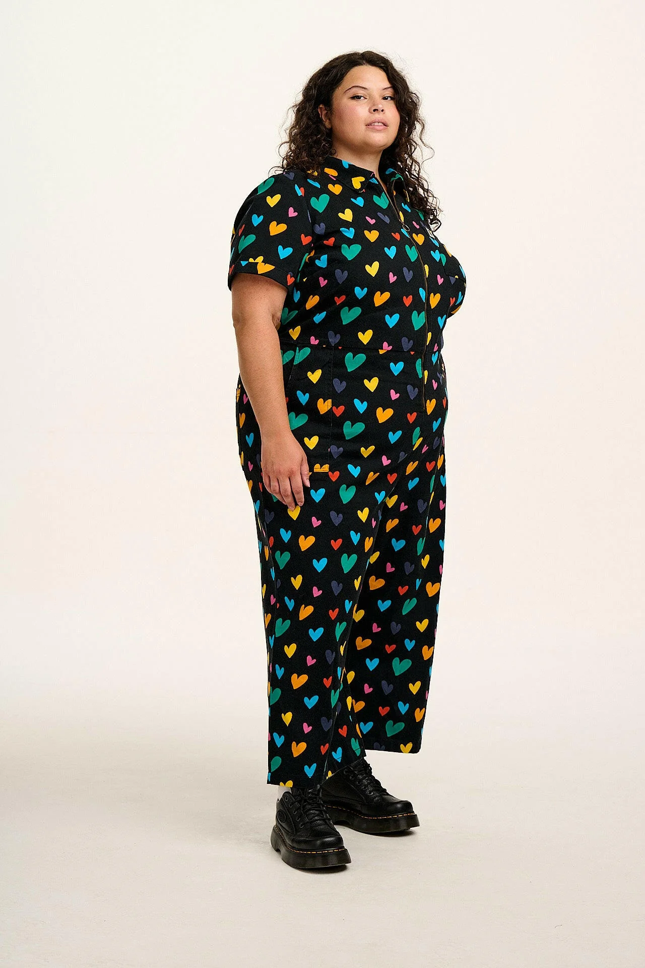 Ragan - Cotton Jumpsuit in Multi Cupid Print