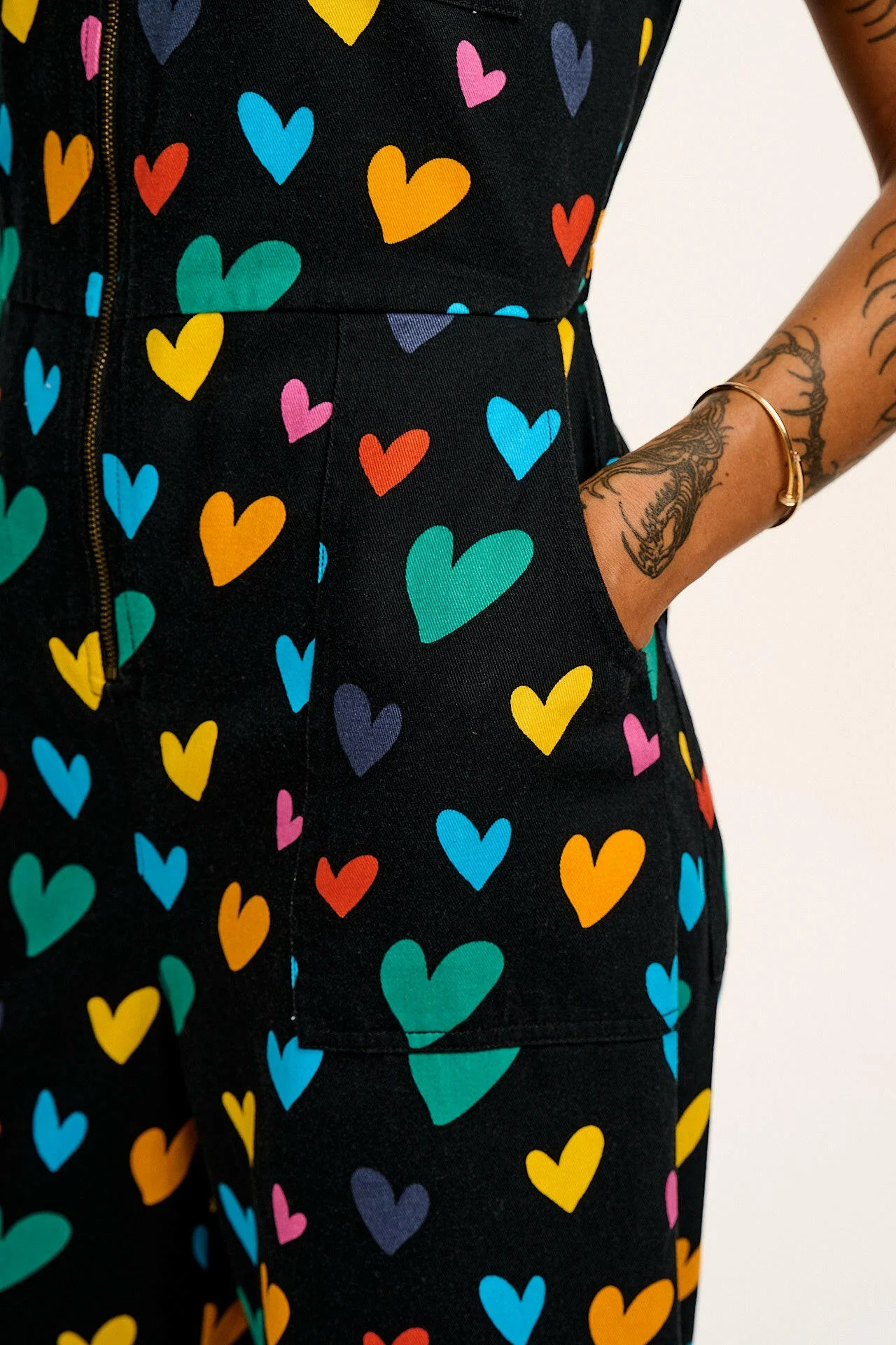 Ragan - Cotton Jumpsuit in Multi Cupid Print