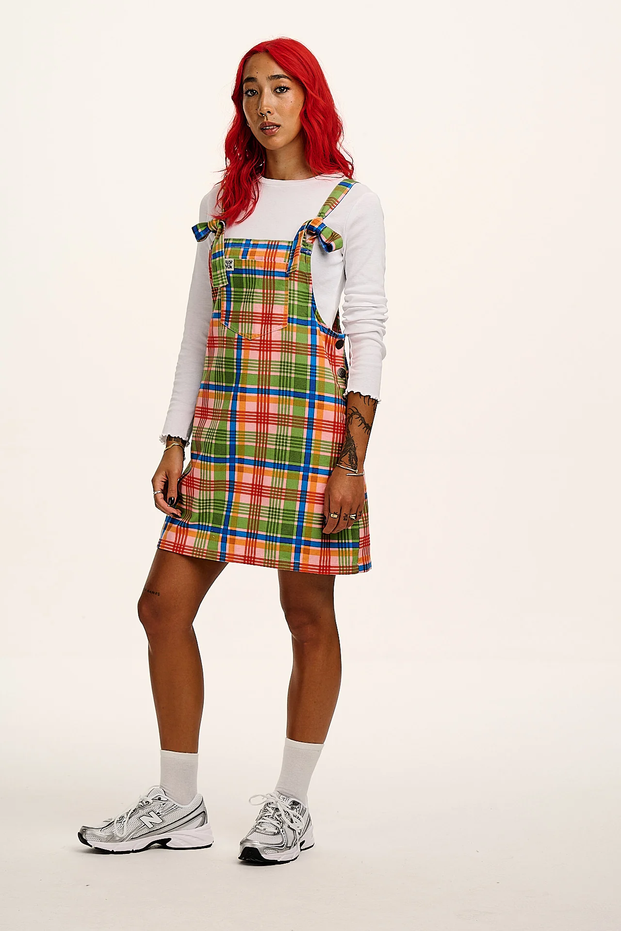 Mini Pini - Cotton Dress in Kitchen Check