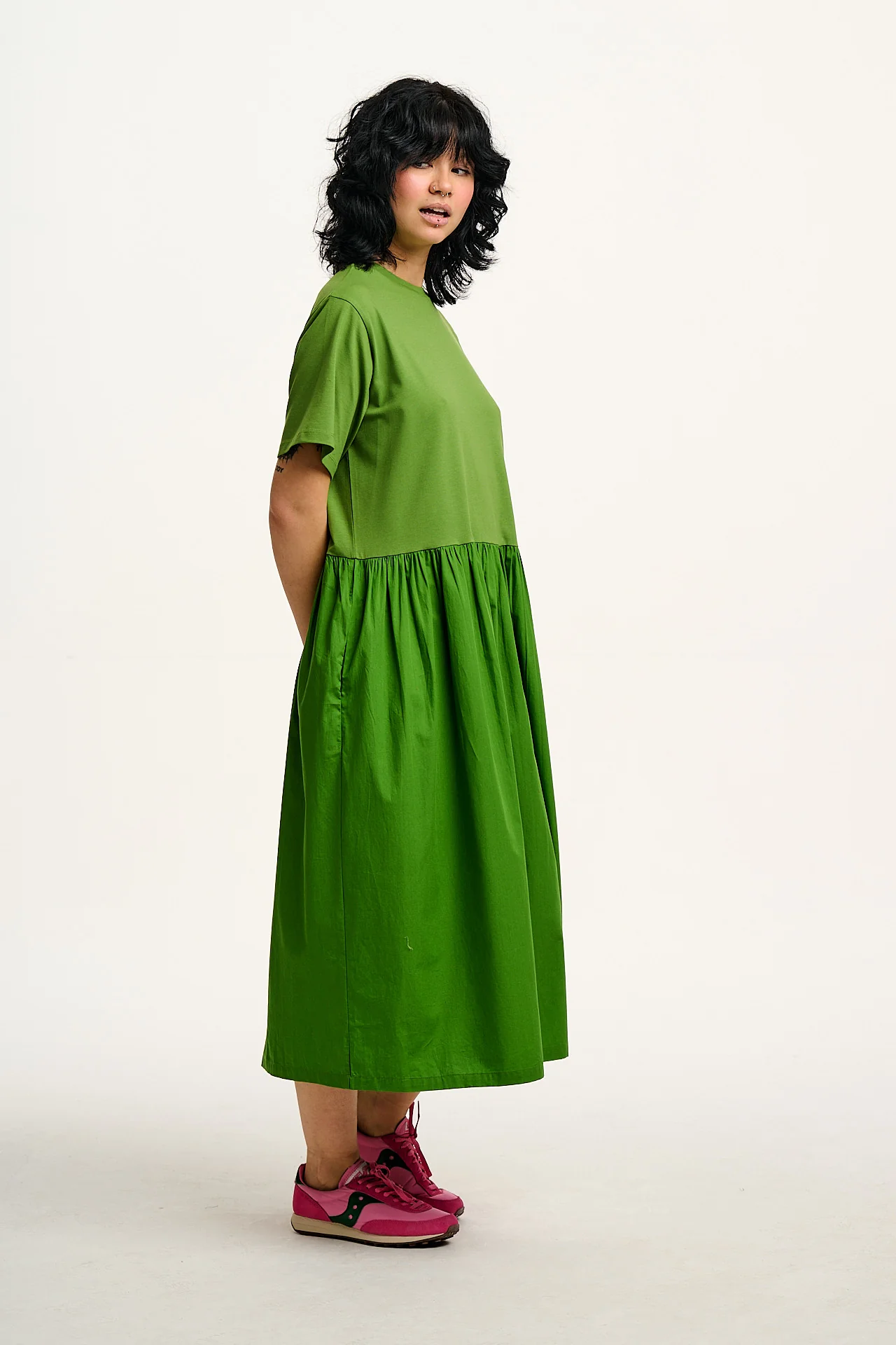 Georgia - Midi Dress in Green
