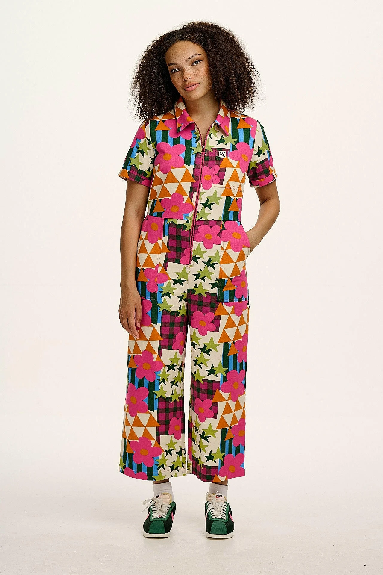 Ragan - Cotton Jumpsuit in Young at Heart Print