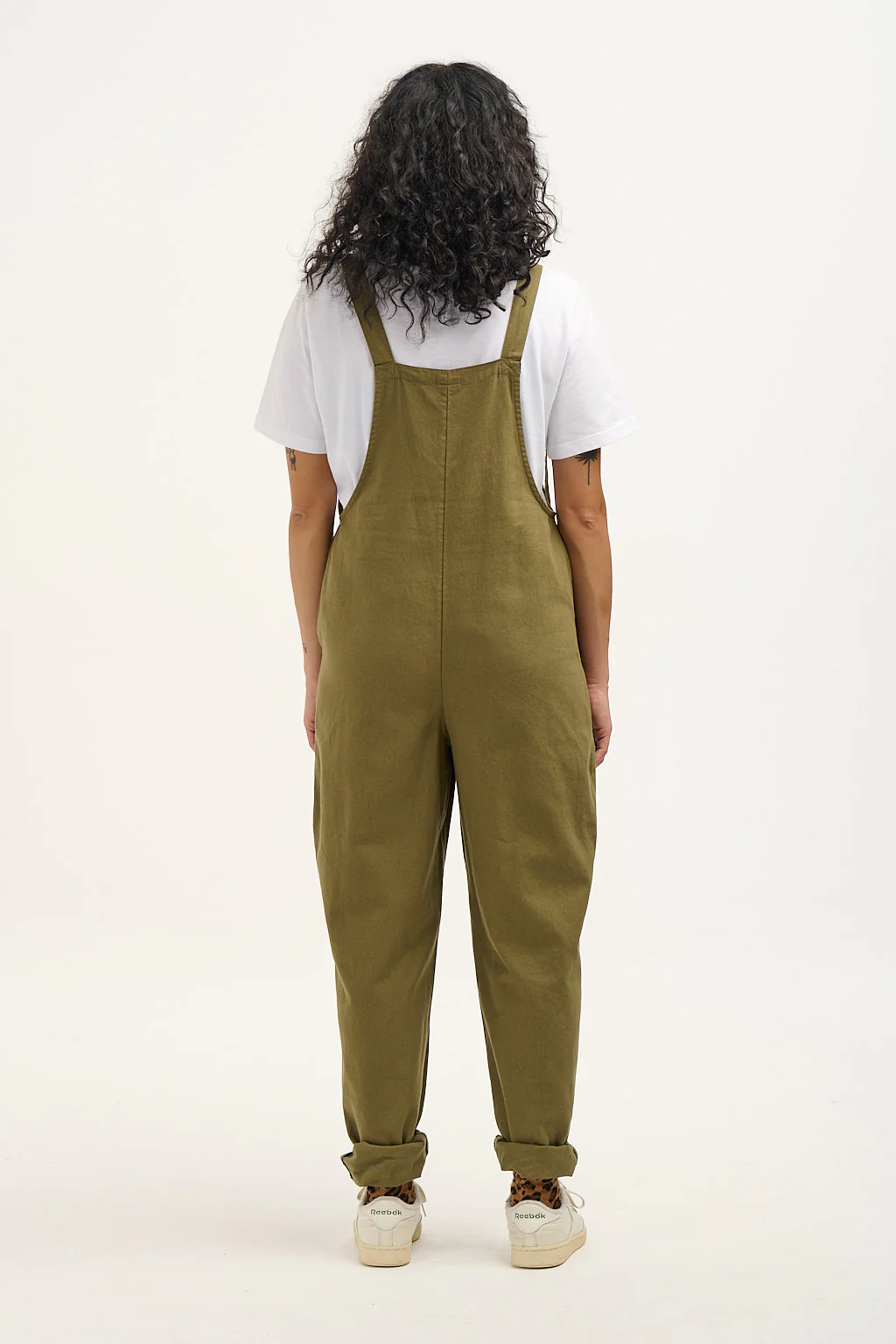 Original - Cotton Dungarees in Dark Olive
