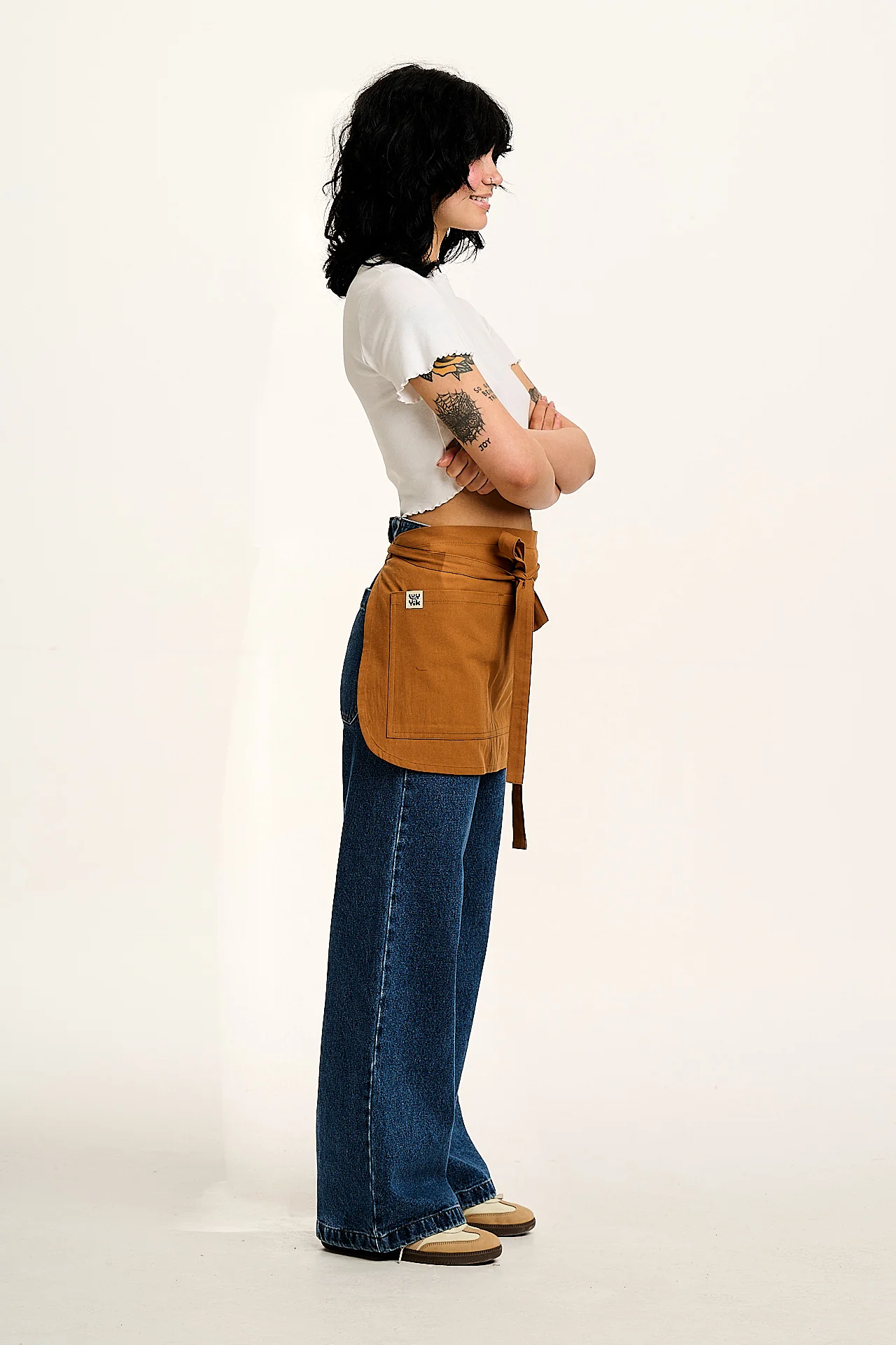 Millau - Midweight Cotton Waist Apron in Tan