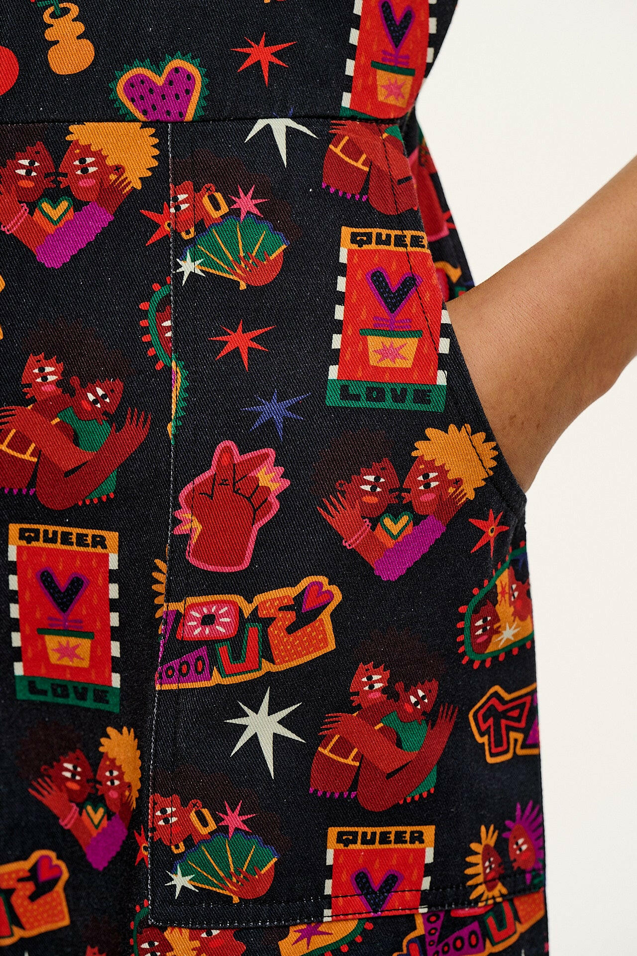 L.E. Ragan - Cotton Jumpsuit in Artist Print by Amanda Lobos