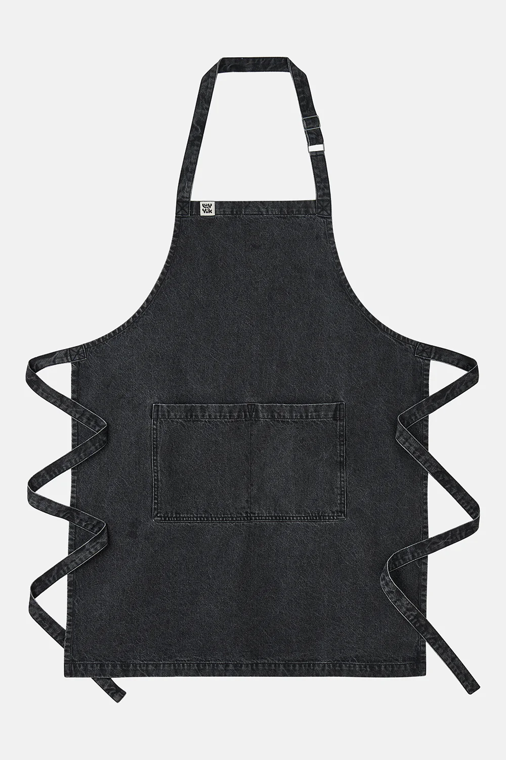 Amaia - Heavyweight Denim Apron in Washed Grey