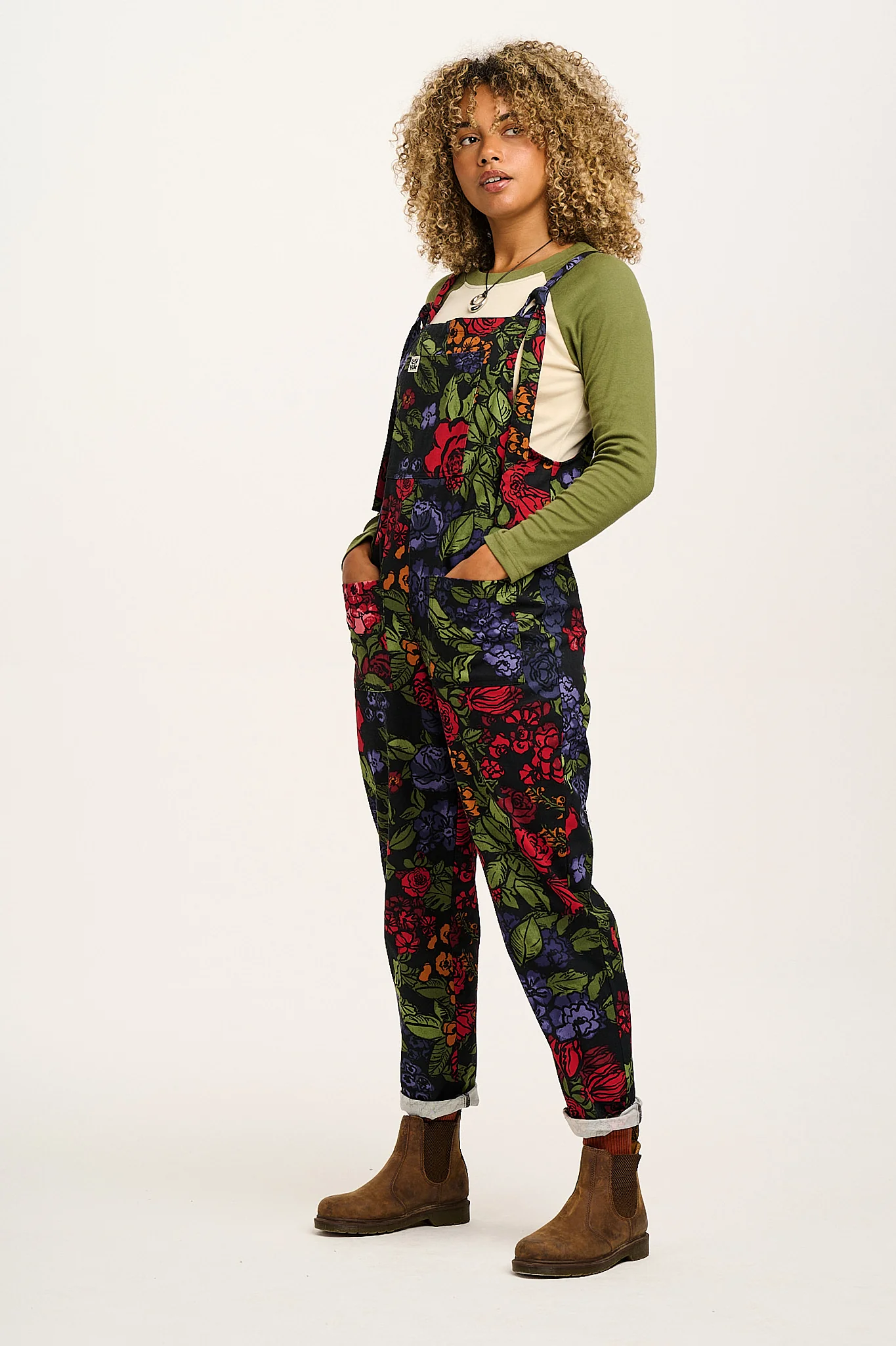 Original - Cotton Dungarees in Maria Print