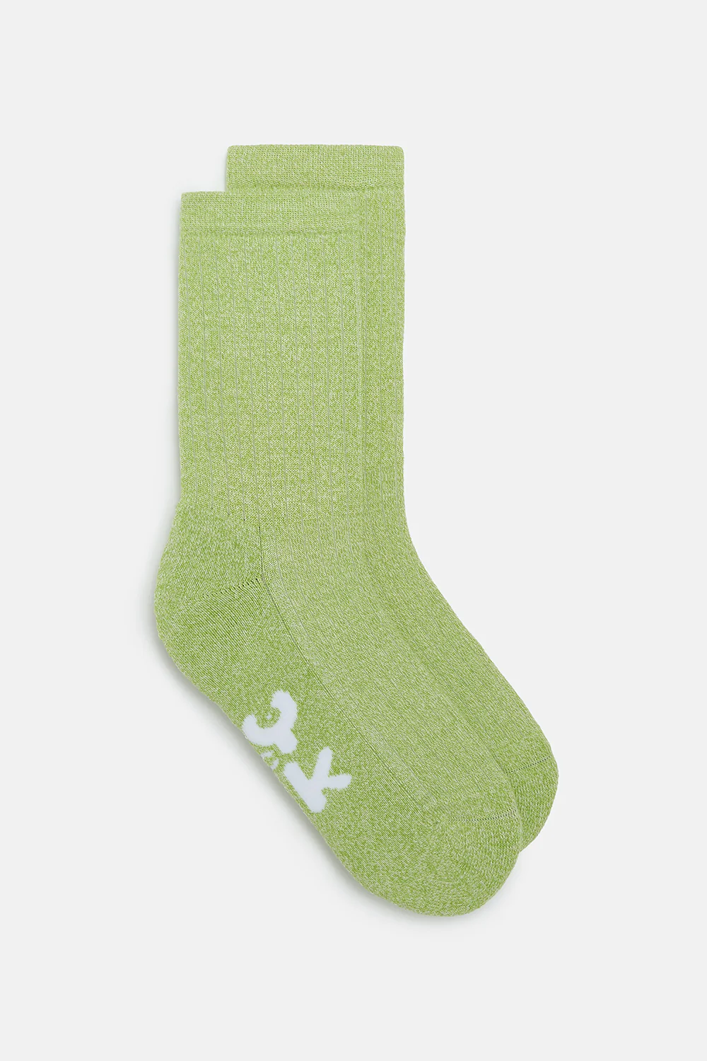 Sienna - Thick Cotton socks in Lima Bean Green Marl
