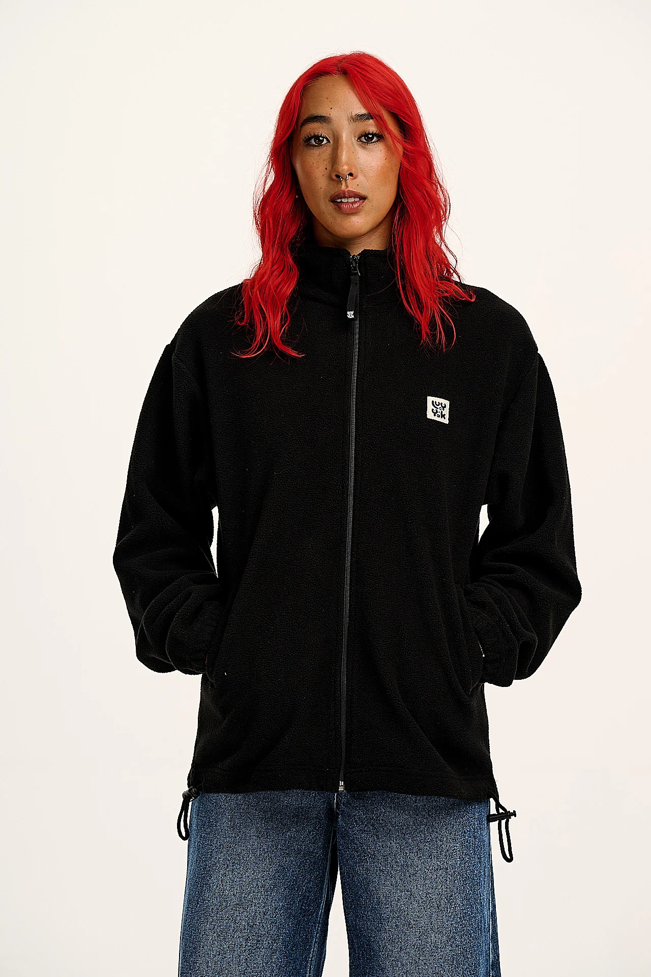 Nicks - Full Zip Polar Fleece in Black