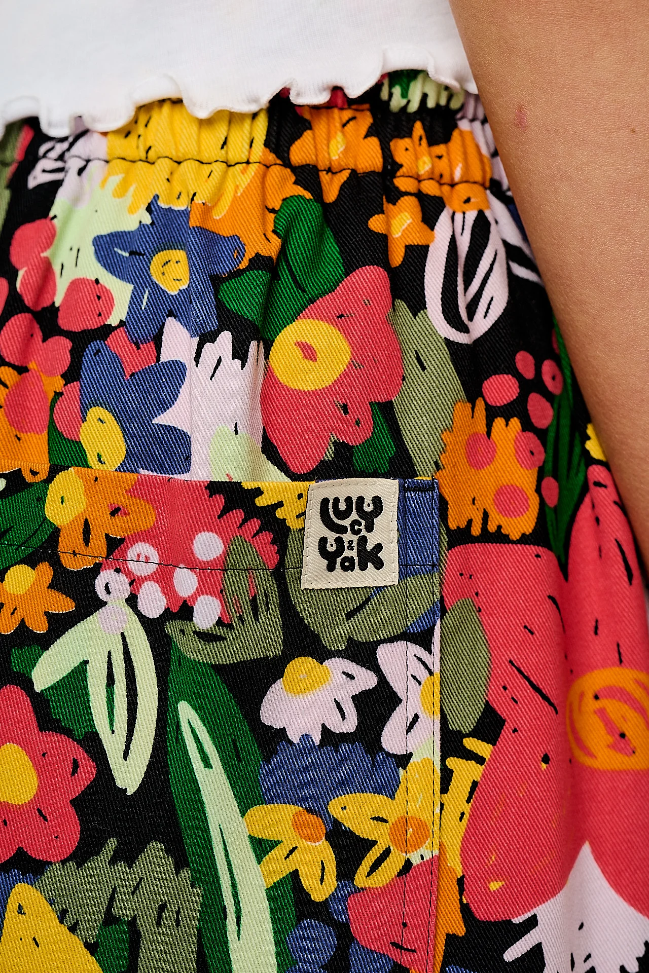 Chuck - Wide Leg Cotton Trousers in Eloise Floral Print