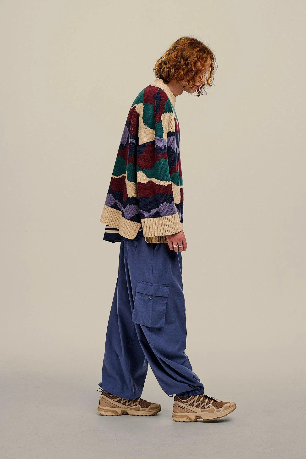 Amari - Oversized Knitted Jumper in Ethereal Landscape