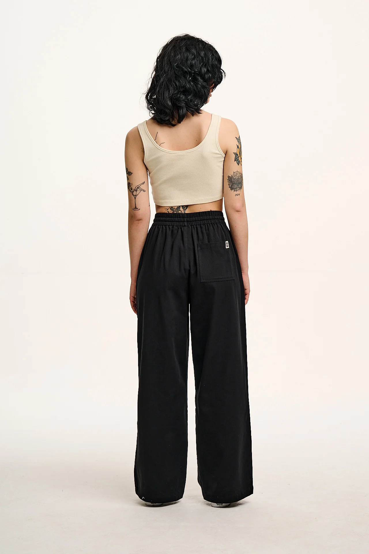 Norris - Cotton Trousers in Black