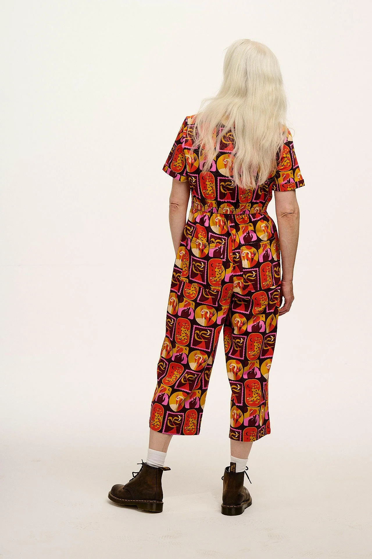 L.E. Ragan - Cotton Jumpsuit in Artist Print by Hugo Alberto