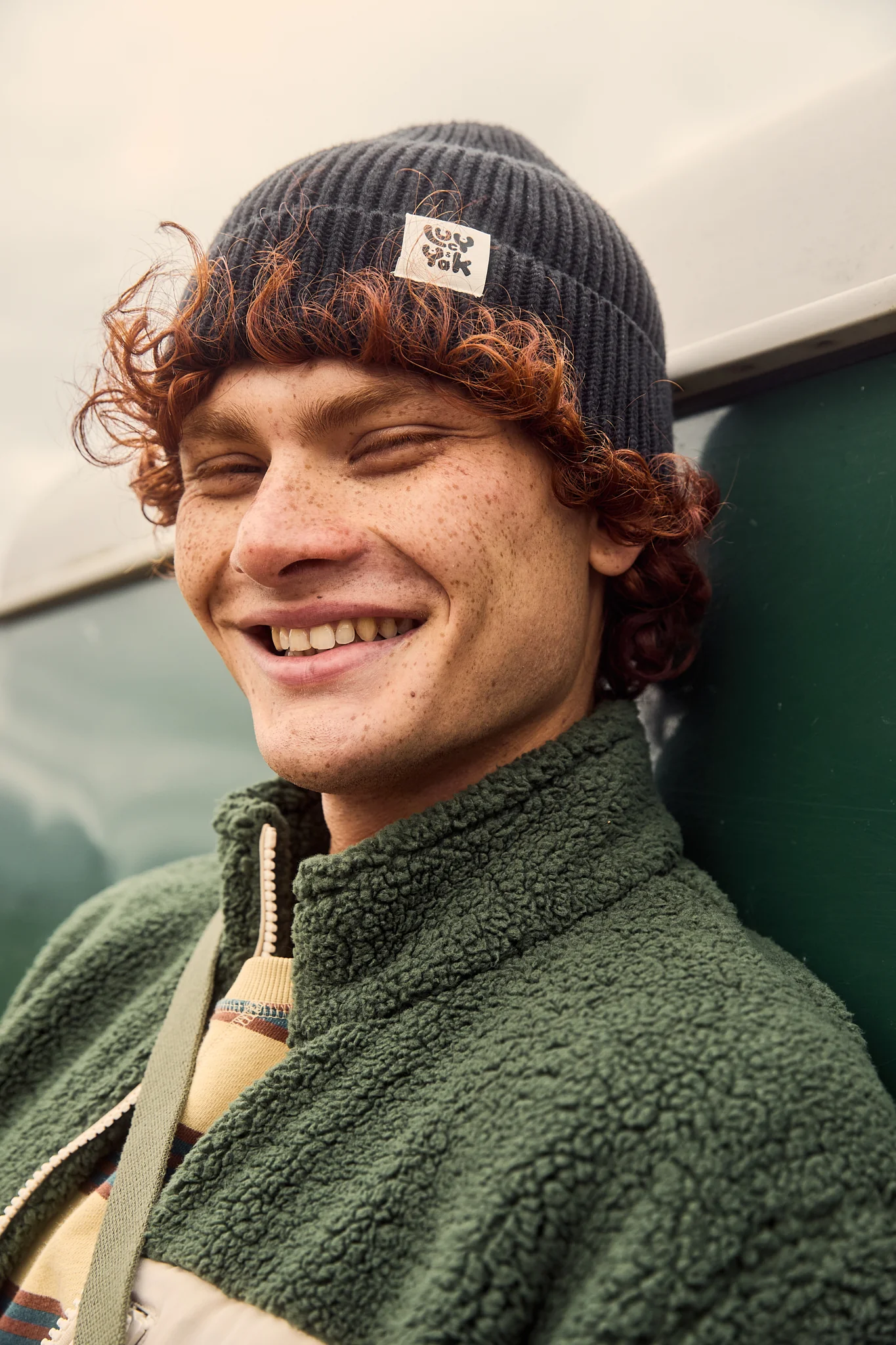 Luca - Knitted Cotton Beanie in Black